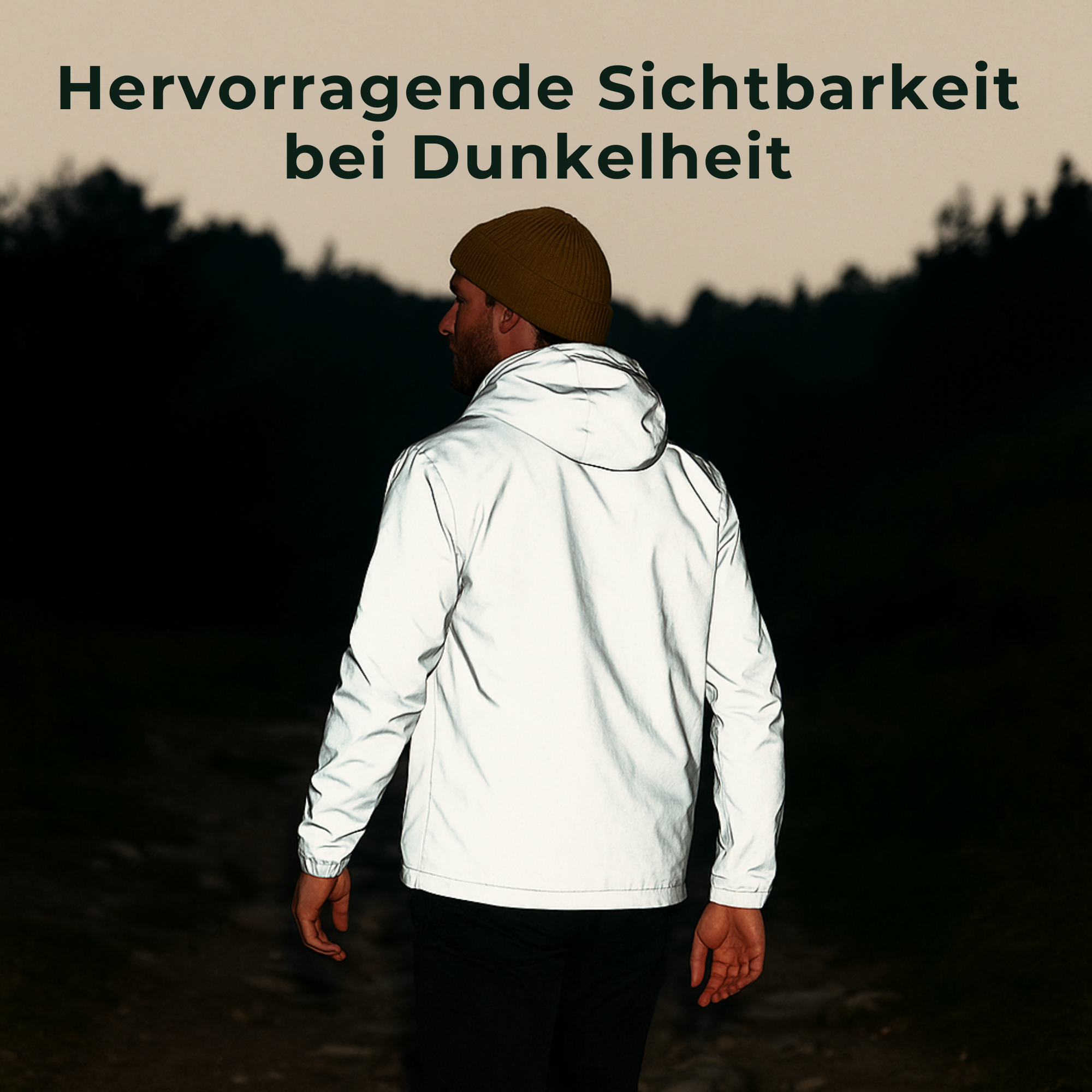 GlowJac – Regenjacke reflektierend | wind‑ und wasserabweisend | Unisex Outdoor & Radfahrer