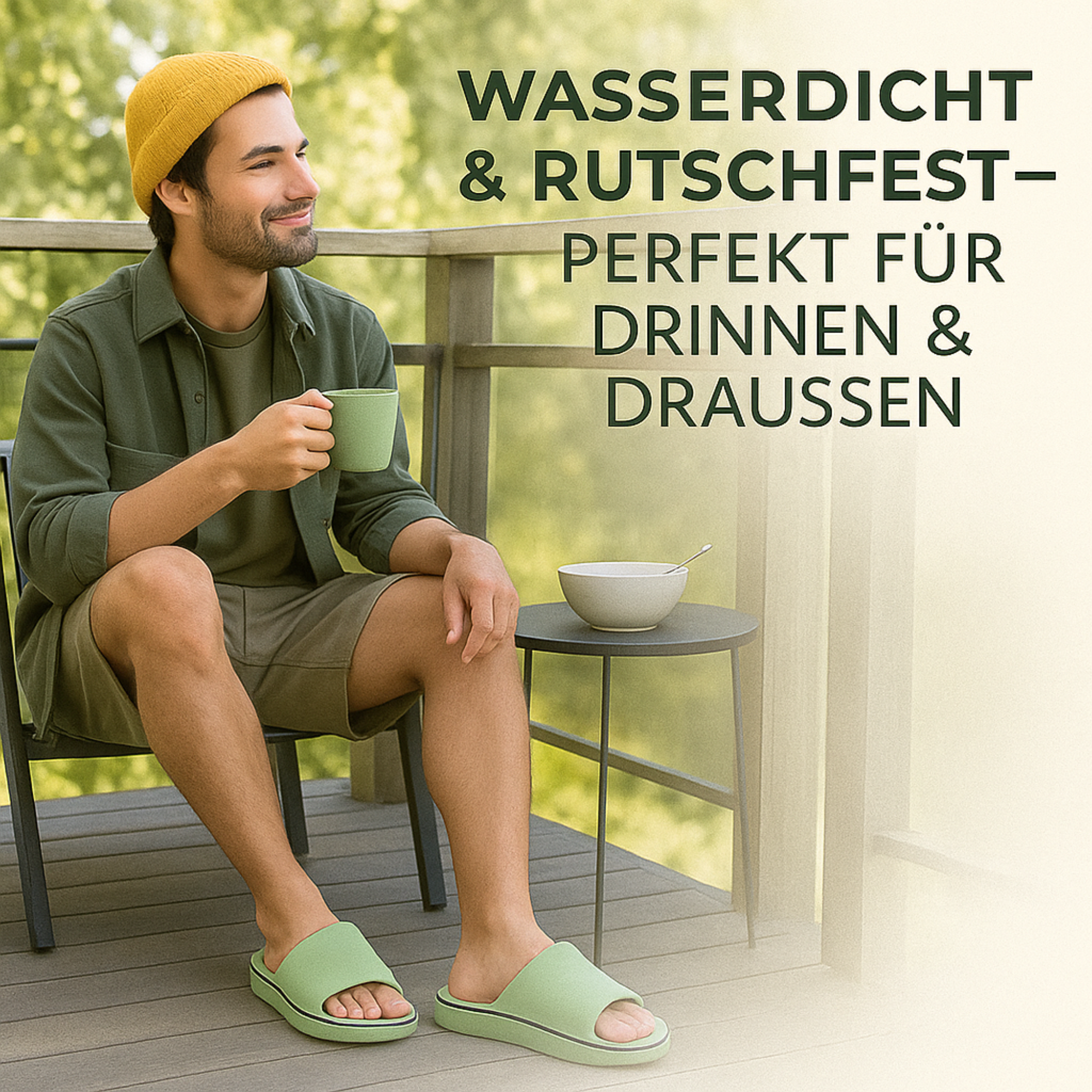 Trittfrei – orthopädische Hausschuhe | rutschfeste EVA-Dämpfung 4,5 cm – gegen Fußschmerzen & Plantarfasziitis