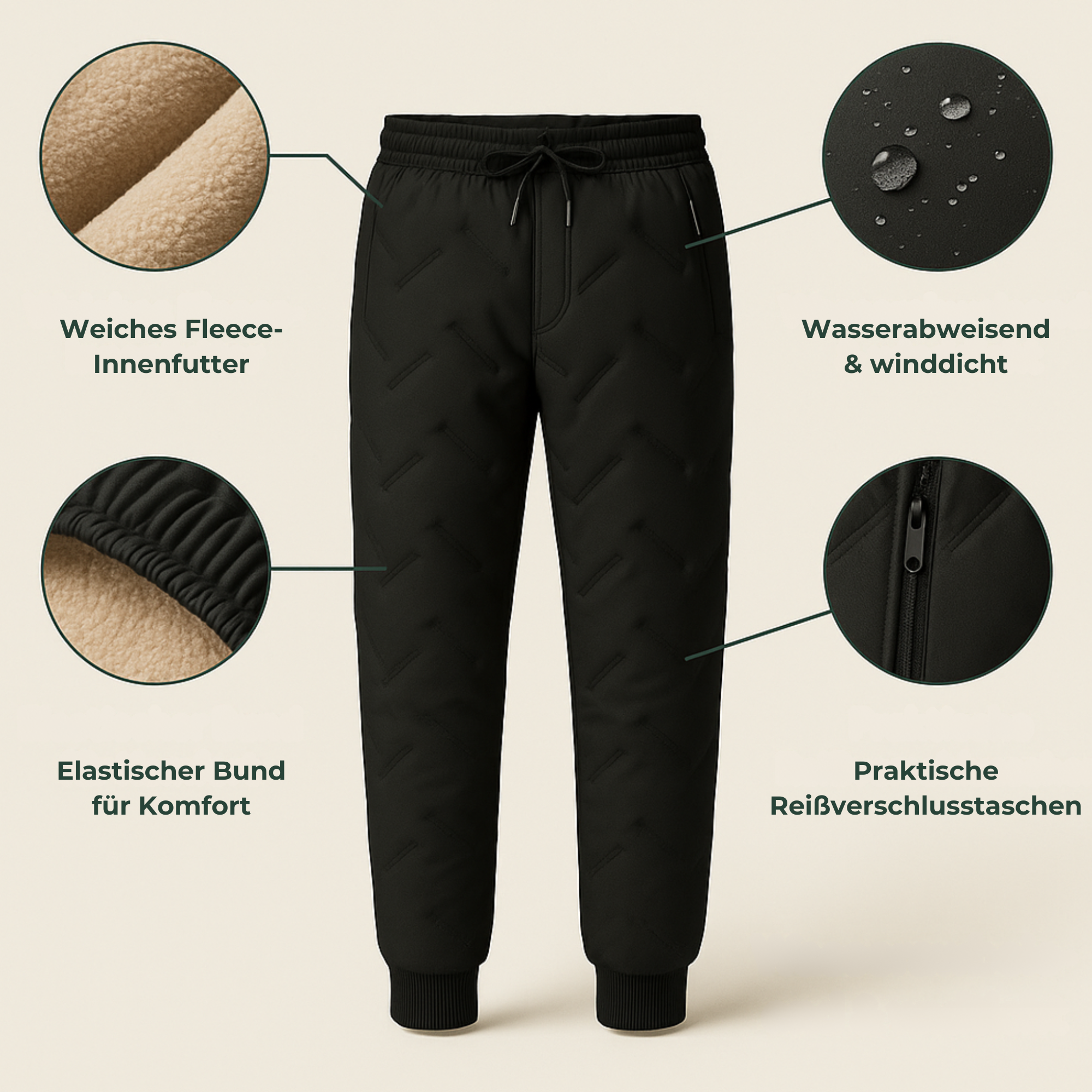 HeatLine – Thermo Jogginghose | isolierend & wärmend leicht & flexibel | Outdoor-Freizeit & Home-Comfort