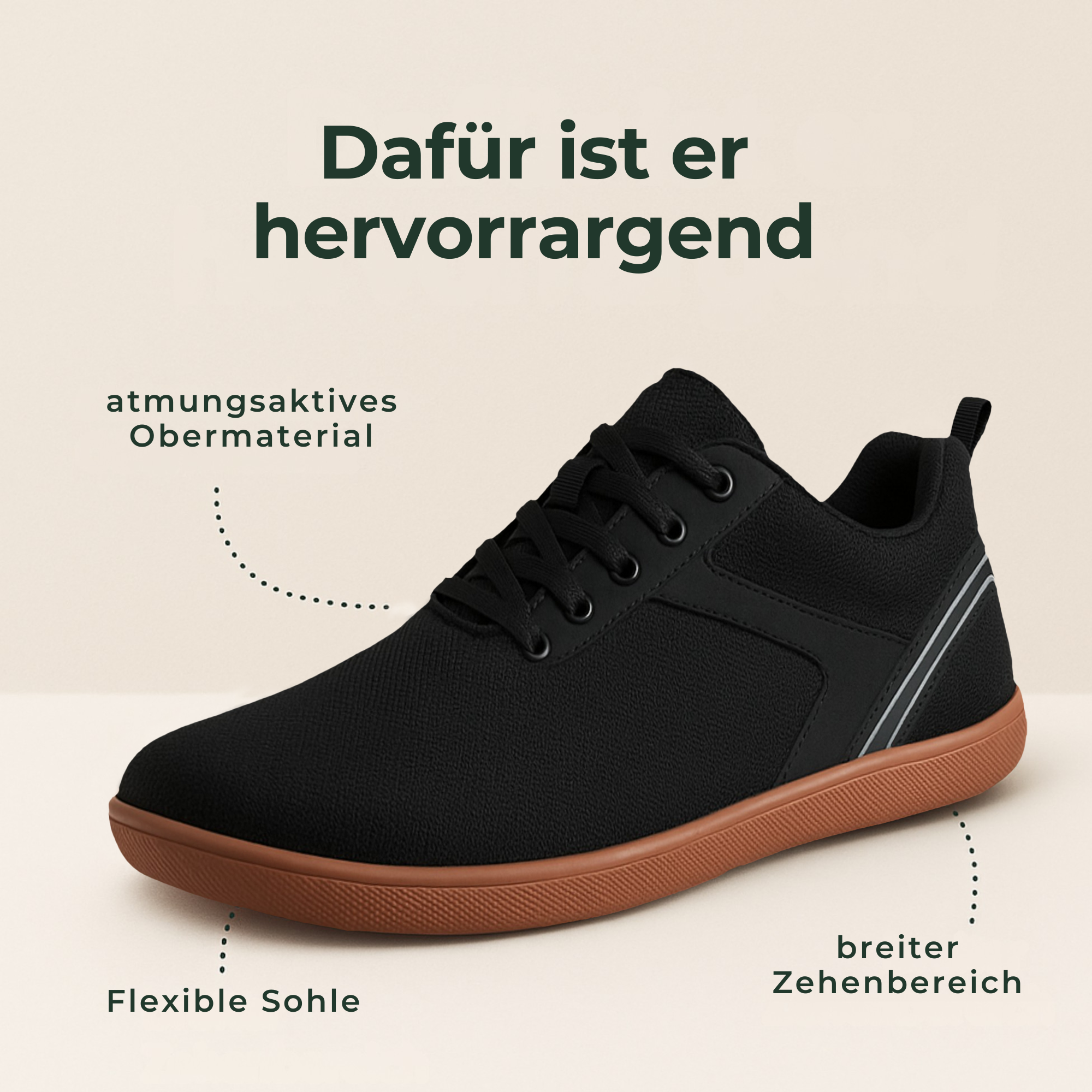 BalanceStep – Barfußschuhe Alltag | Nullabsatz & breite Zehenbox | Atmungsaktiv rutschfest | für schmerzfreies Gehen