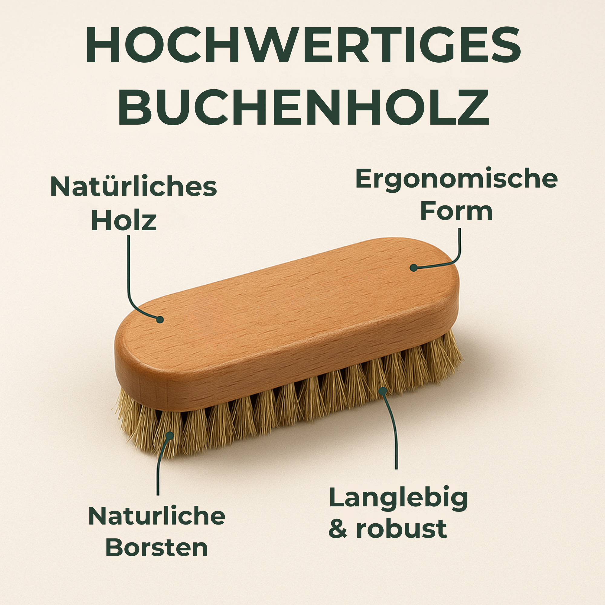 ShoeCare – Schuhbürste Barfußschuhe | Naturborsten Holz schonende Pflege | Reinigung für gesunde, langlebige Barfußschuhe