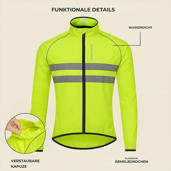 AlpenDry – Regenjacke atmungsaktiv | ultraleicht winddicht reflektierend | Wandern & Radfahren