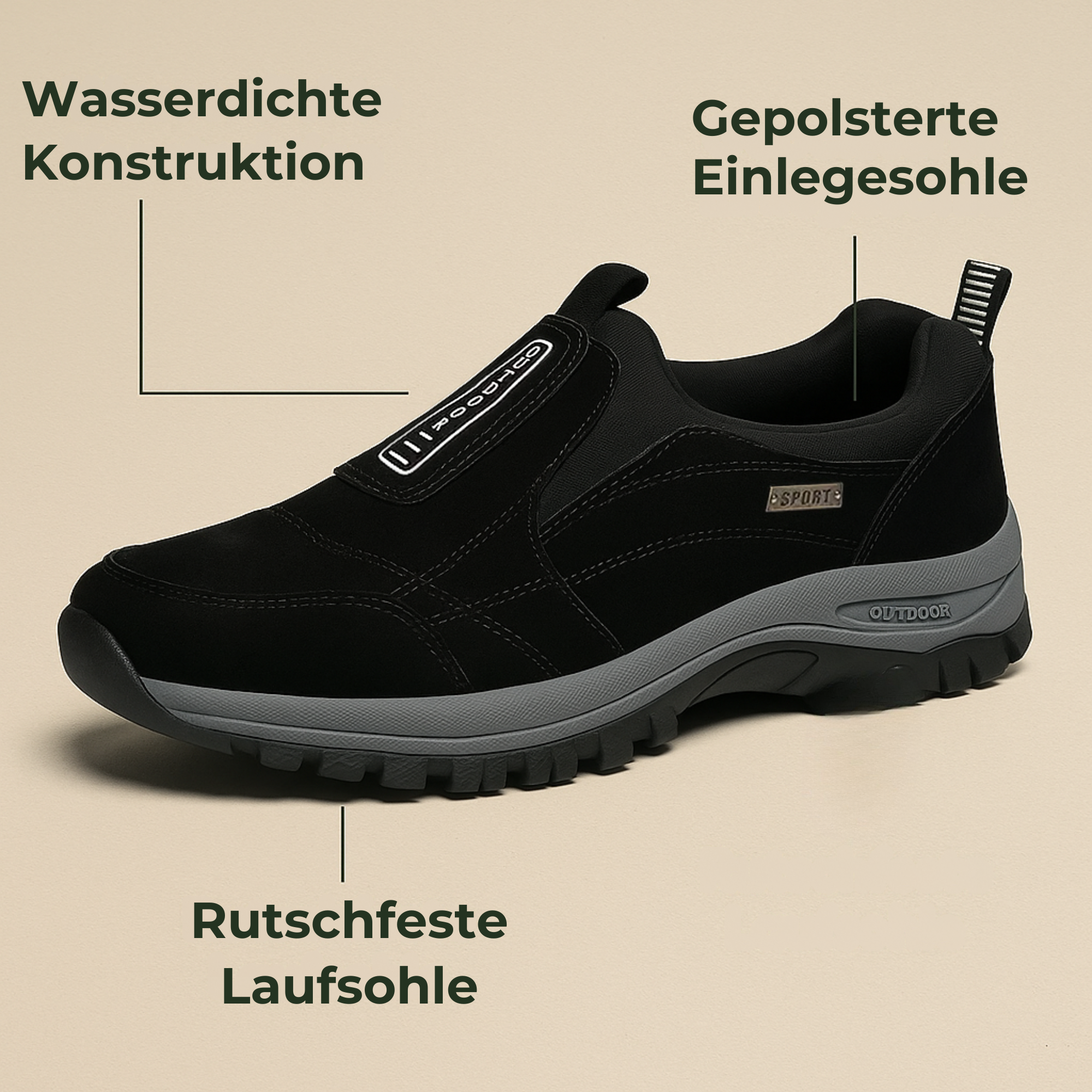 OrthoGo – Schmerzlinderung Komfortschuh | stoßdämpfend atmungsaktiv rutschfest | Alltag & Fußprobleme Damen Herren