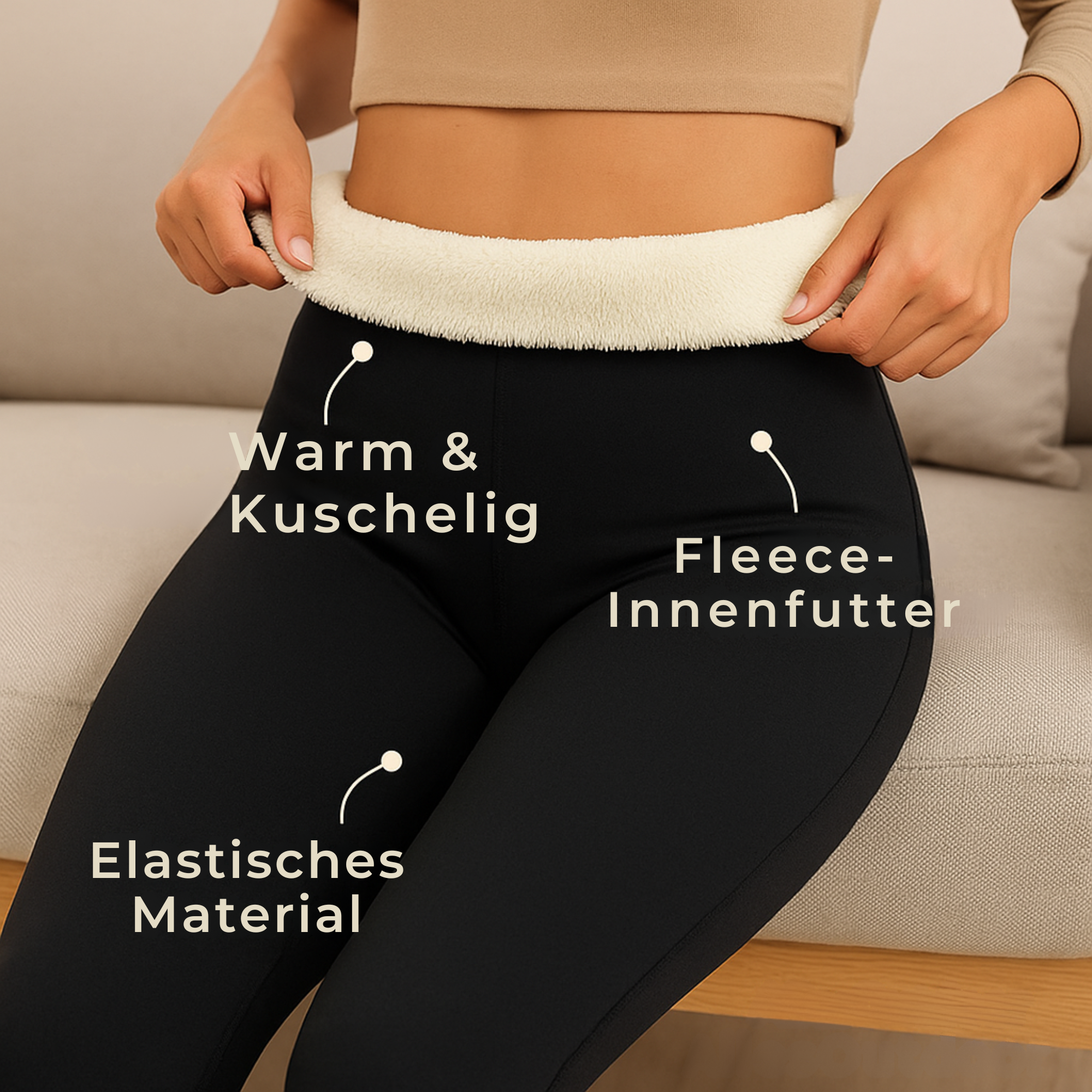 ThermoPants – Thermoleggings Damen | fleecegefüttert atmungsaktiv | Winterkomfort für Outdoor und Alltag
