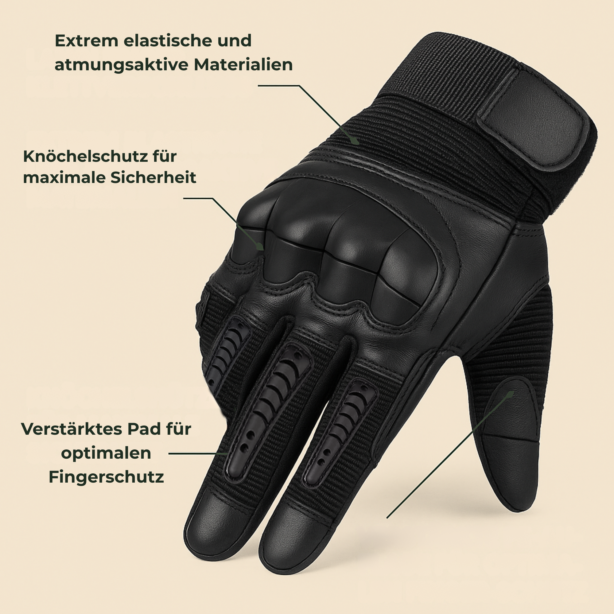 SafeGrip Natur – Outdoor Handschuhe | rutschfest Knöchelschutz | atmungsaktiv & Touchscreen‑fähig | Handwerk, Motorrad, Outdoor
