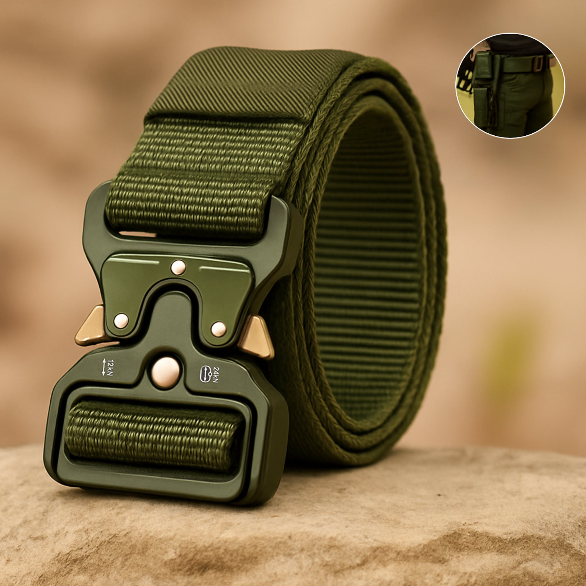 TerraFort – Taktischer Gürtel mit Schnellverschluss | Stufenlos verstellbar Reißfest & Robust | Outdoor Wandern Militär Einsatz