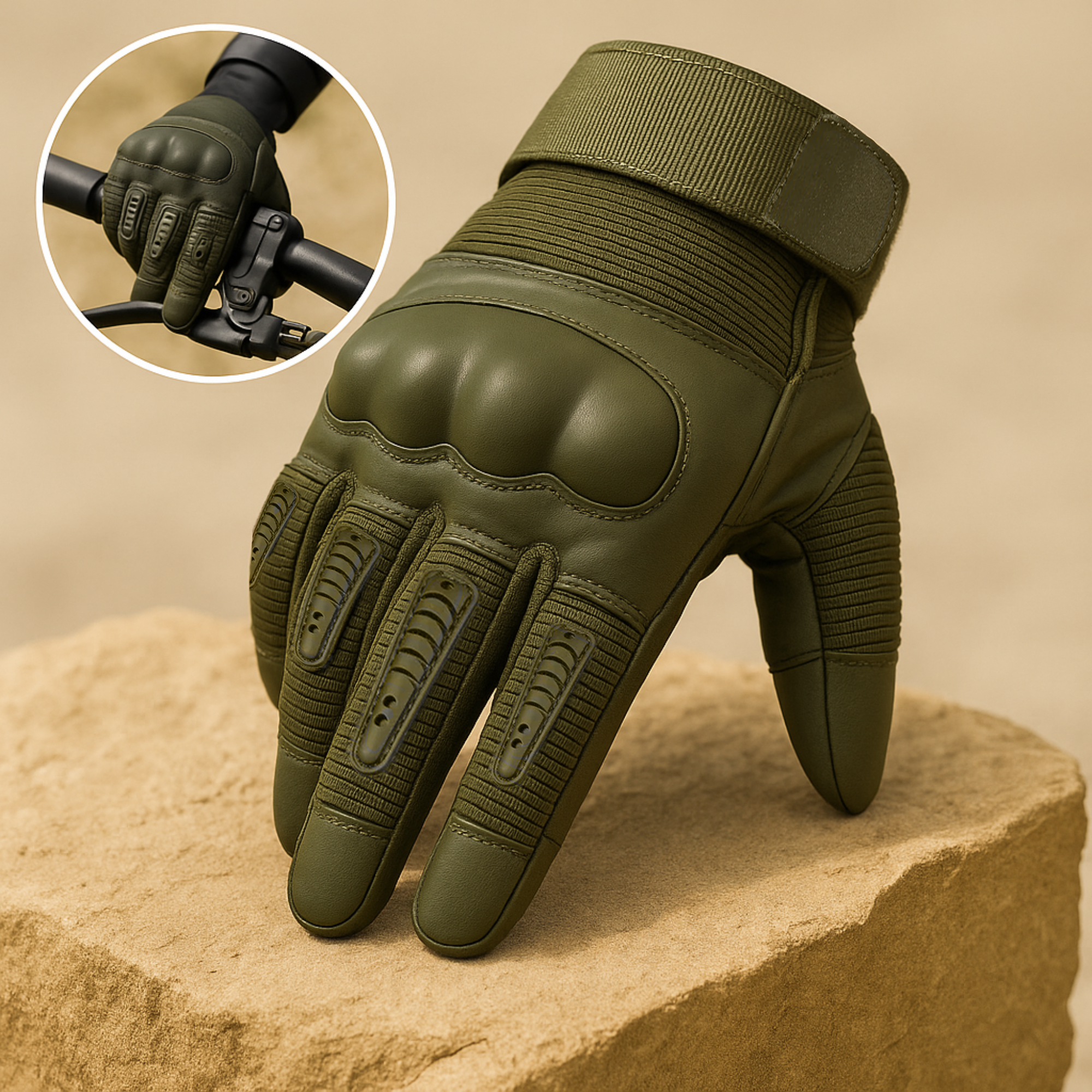 SafeGrip Natur – Outdoor Handschuhe | rutschfest Knöchelschutz | atmungsaktiv & Touchscreen‑fähig | Handwerk, Motorrad, Outdoor