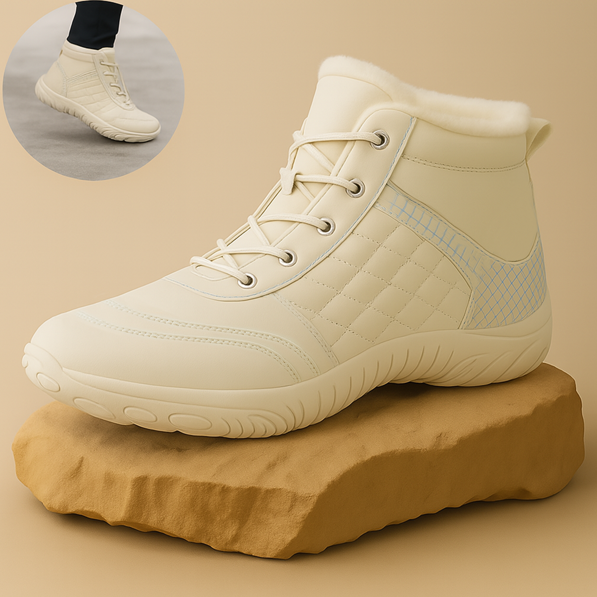 FrostStep – Winter‑Barfußschuh | rutschfest & warm gefüttert | orthopädisch für kalte Füße