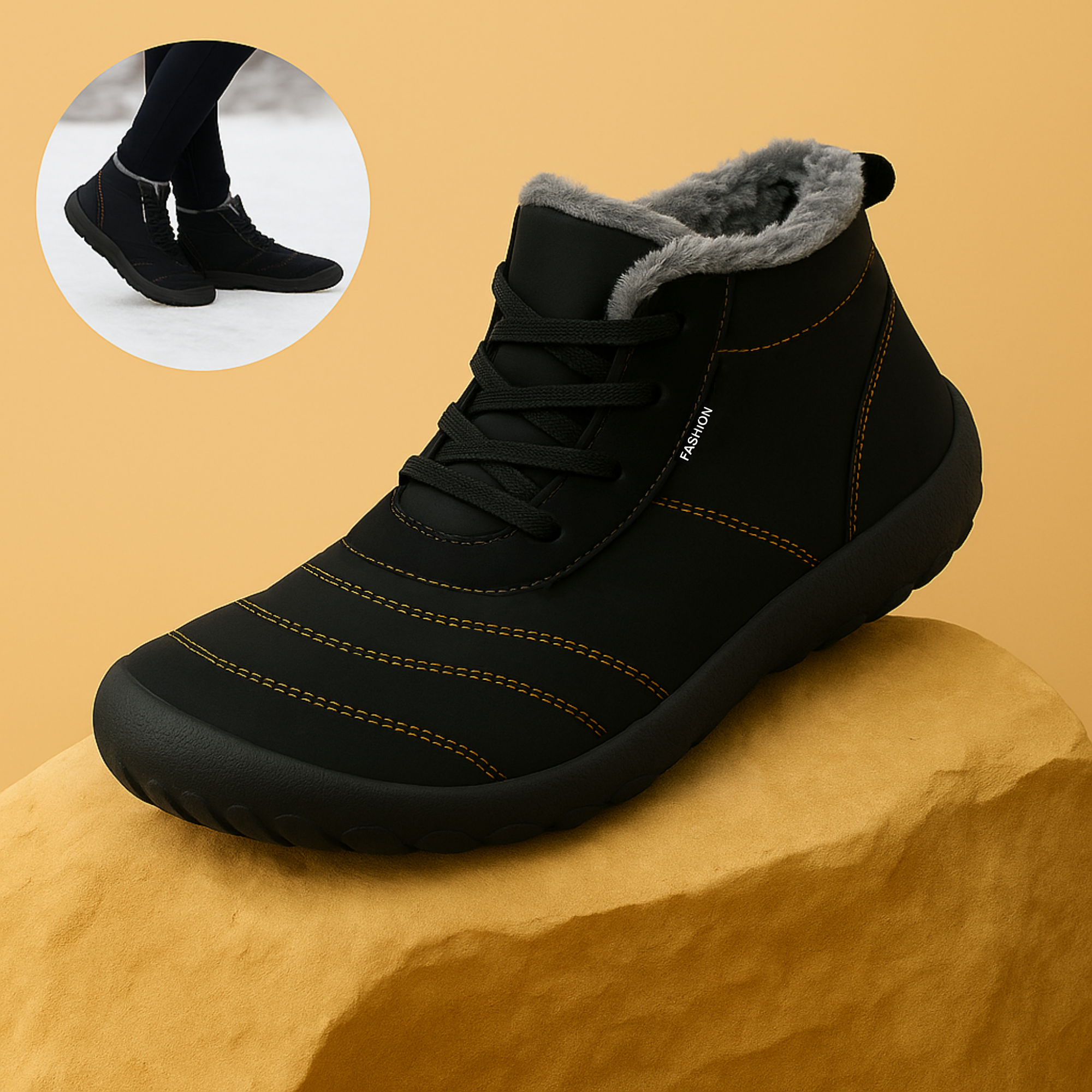 WarmFit – Barfuß Winterschuhe | wasserfest fleece-gefüttert | rutschfest & breite Zehenbox | gesunde Haltung im Winter