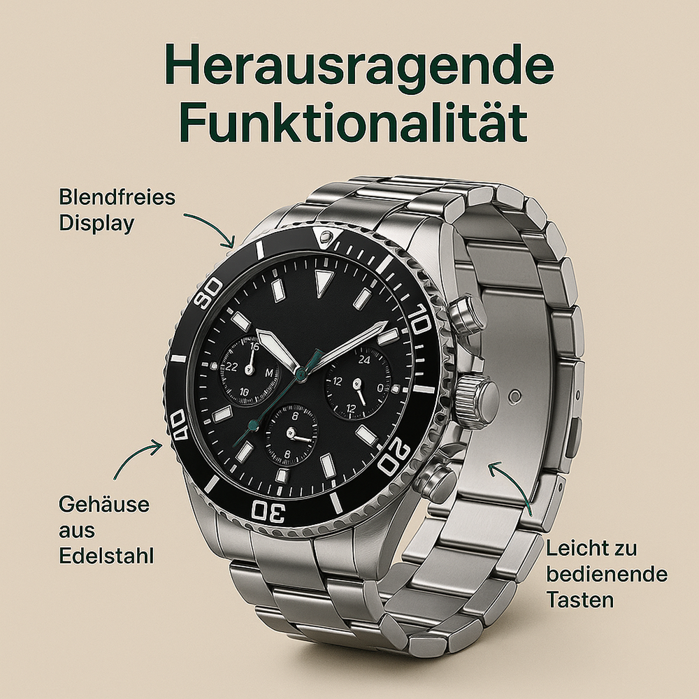 TactiHealth – Militärische Outdoor-Smartwatch | Unzerstörbar stoßfest wasserdicht | Für Abenteuer & harte Einsätze