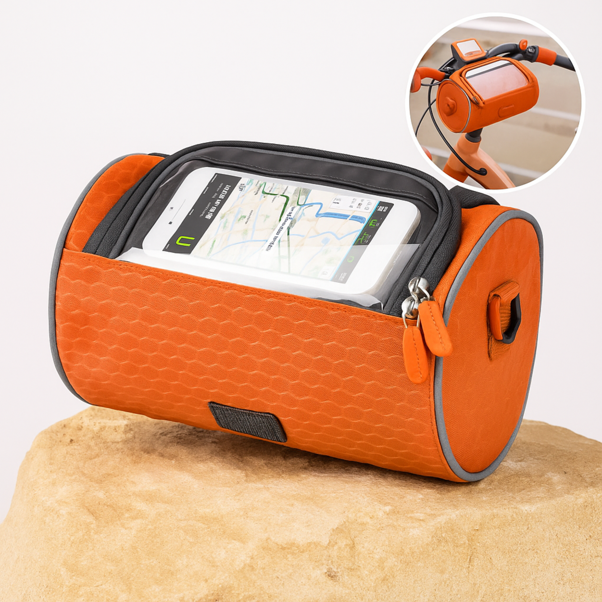 VeloTrail – Fahrradtasche mit Handyfach | Wasserdichtes Touchscreen-Nylon | Lenker- & Schultertasche für Pendler & E-Bike Nutzer