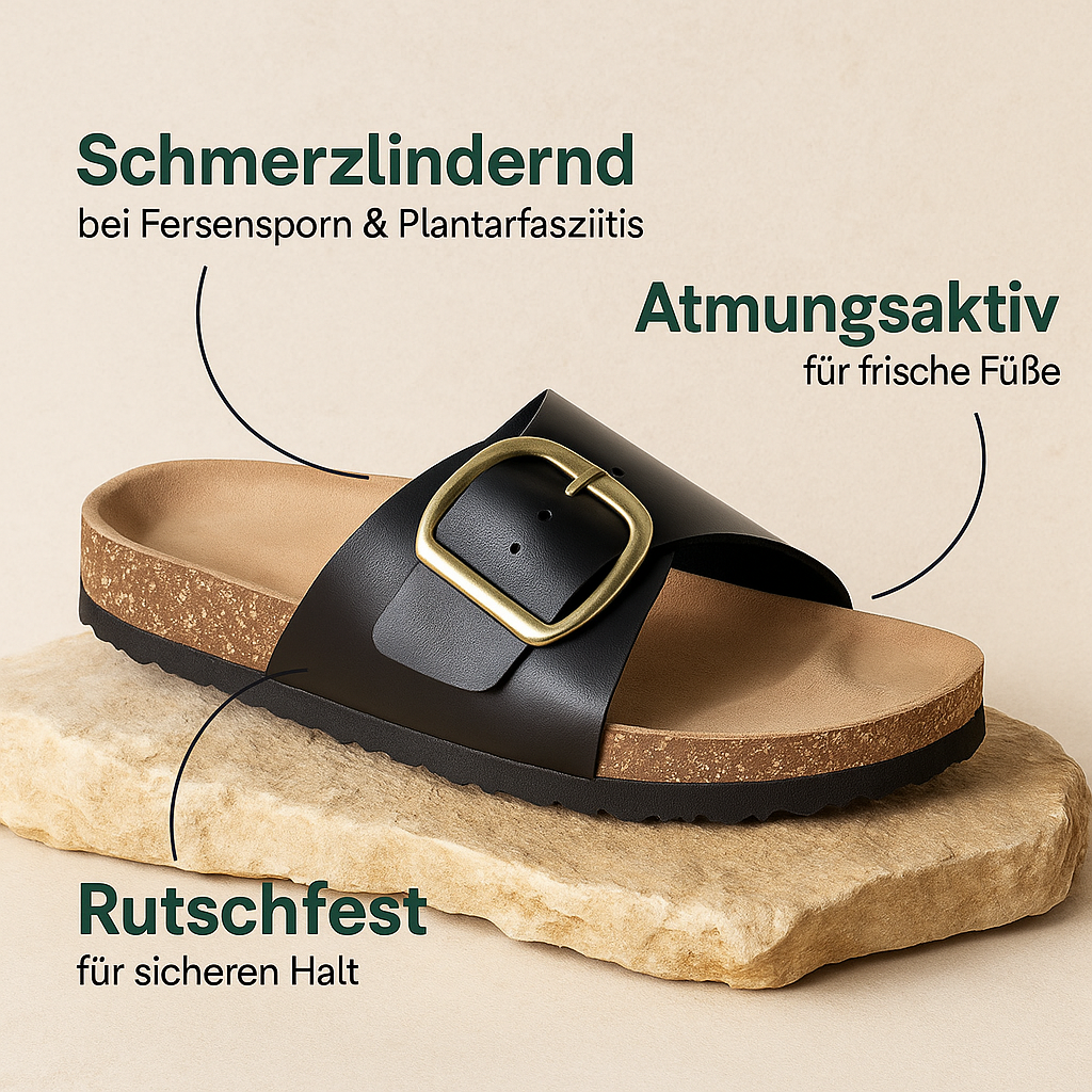 ComfoLyn – Orthopädische Damen-Sandalen | Schmerzlindernd bei Fersensporn & Plantarfasziitis | Rutschfest & Atmungsaktiv