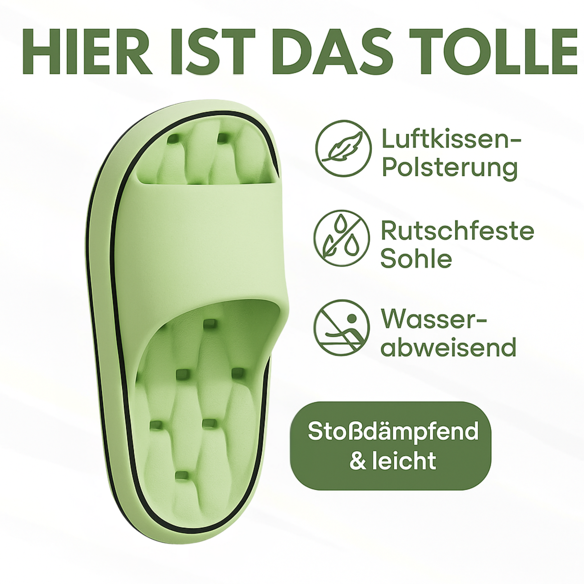 Trittfrei – orthopädische Hausschuhe | rutschfeste EVA-Dämpfung 4,5 cm – gegen Fußschmerzen & Plantarfasziitis