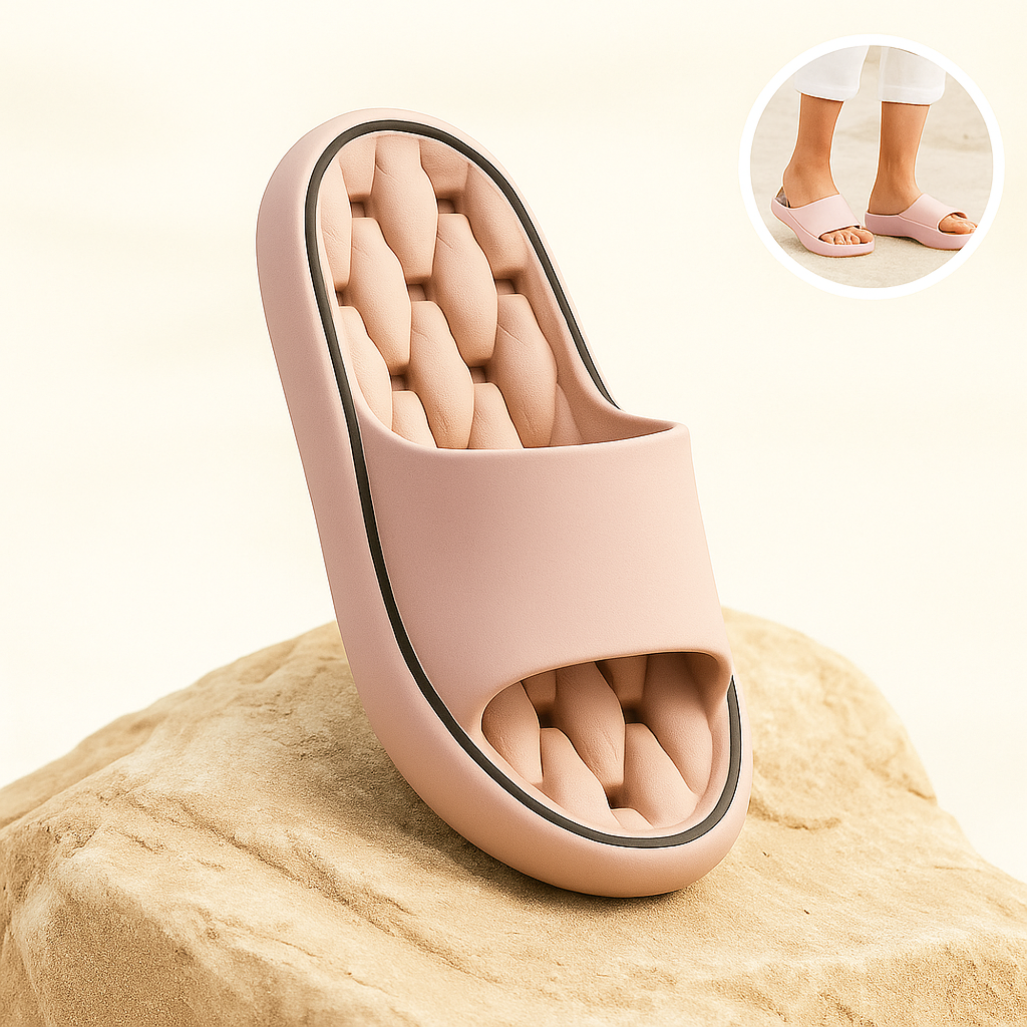 Trittfrei – orthopädische Hausschuhe | rutschfeste EVA-Dämpfung 4,5 cm – gegen Fußschmerzen & Plantarfasziitis