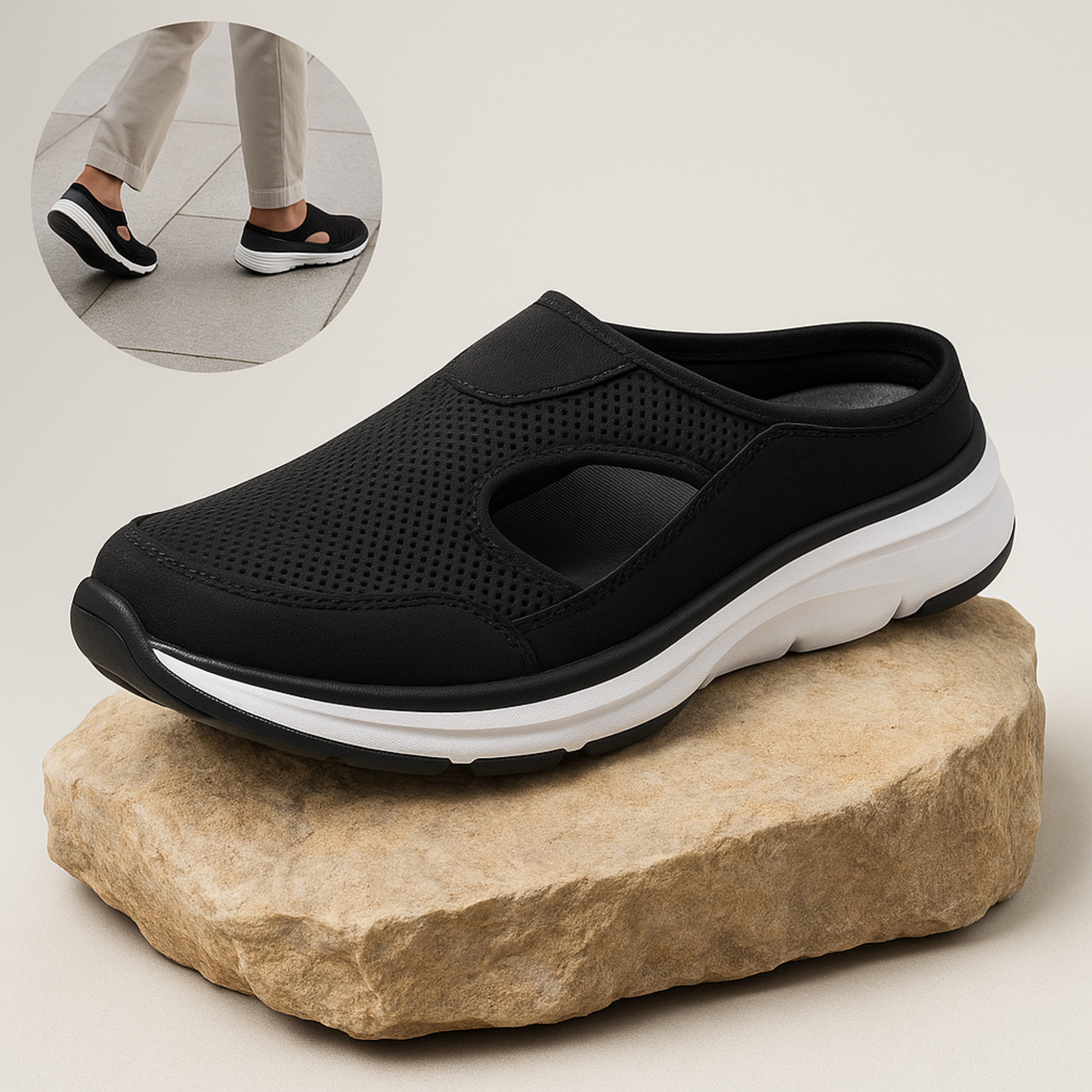 EasWalk – Arbeitsschuhe Plantarfasziitis | rutschfest atmungsaktiv | für Pflege & Stehberufe