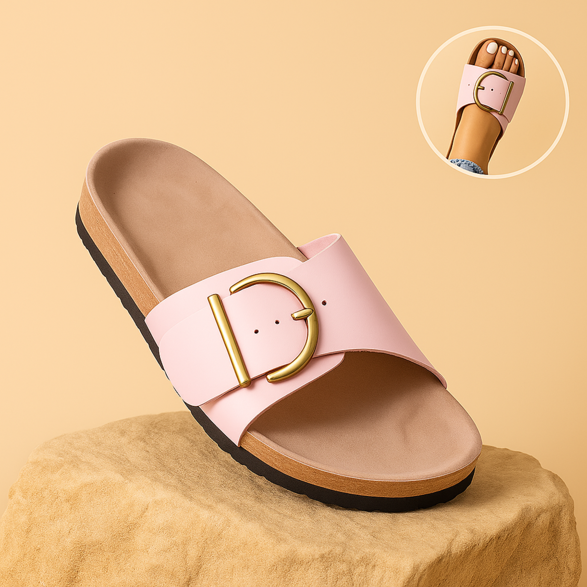 ComfoLyn – Orthopädische Damen-Sandalen | Schmerzlindernd bei Fersensporn & Plantarfasziitis | Rutschfest & Atmungsaktiv