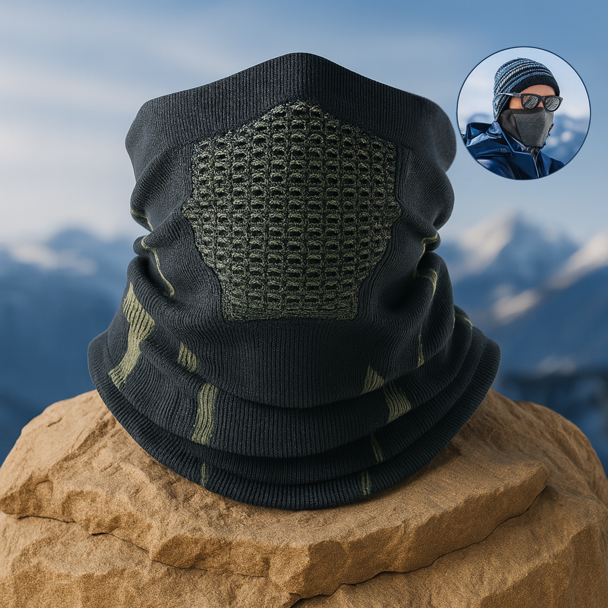 AlpinGuard – Multifunktionstuch Kälteschutz | atmungsaktiv & dehnbar | Outdoor Sport & Winter Alltag