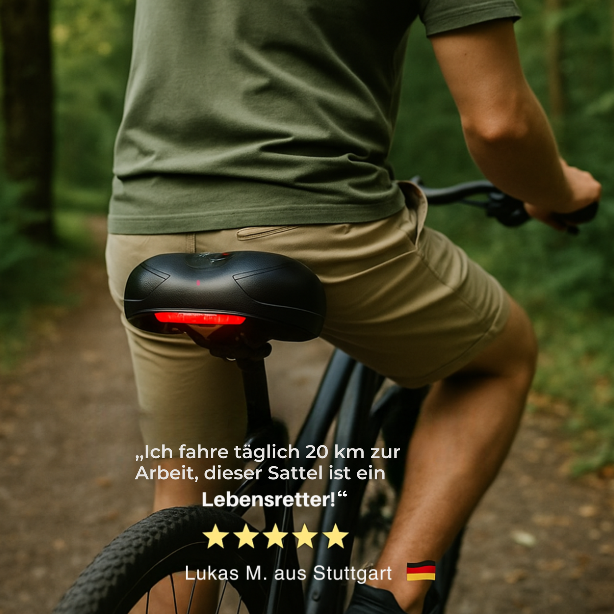 Veloxa – Ergonomischer Fahrradsattel | Komfortabel & Stoßdämpfend mit Gel-Polster | Ideal für lange Radtouren & Pendler