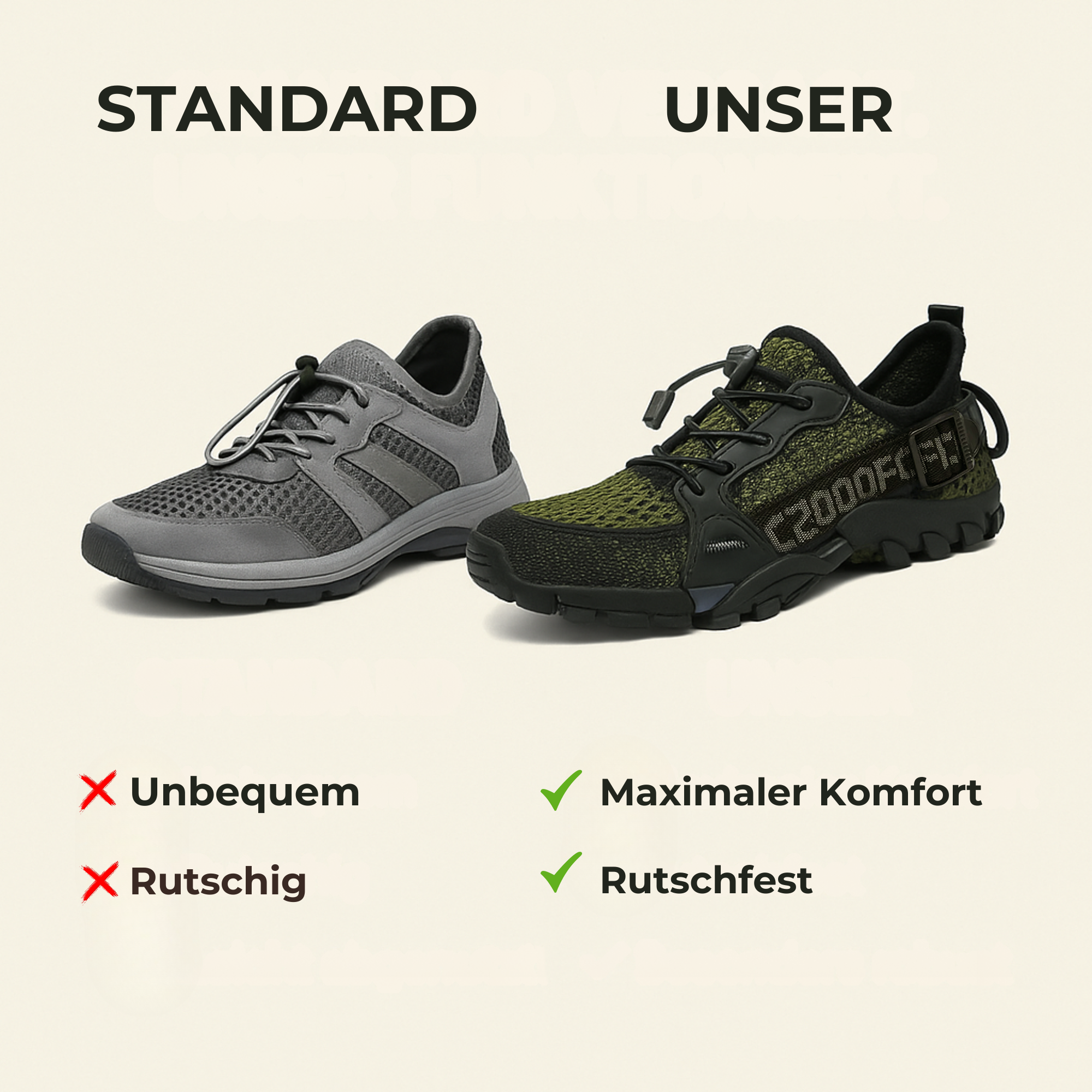 SensoWalk – orthopädischer Wanderschuh | Dämpfung rutschfest atmungsaktiv – für Senioren & schmerzfreies Gehen