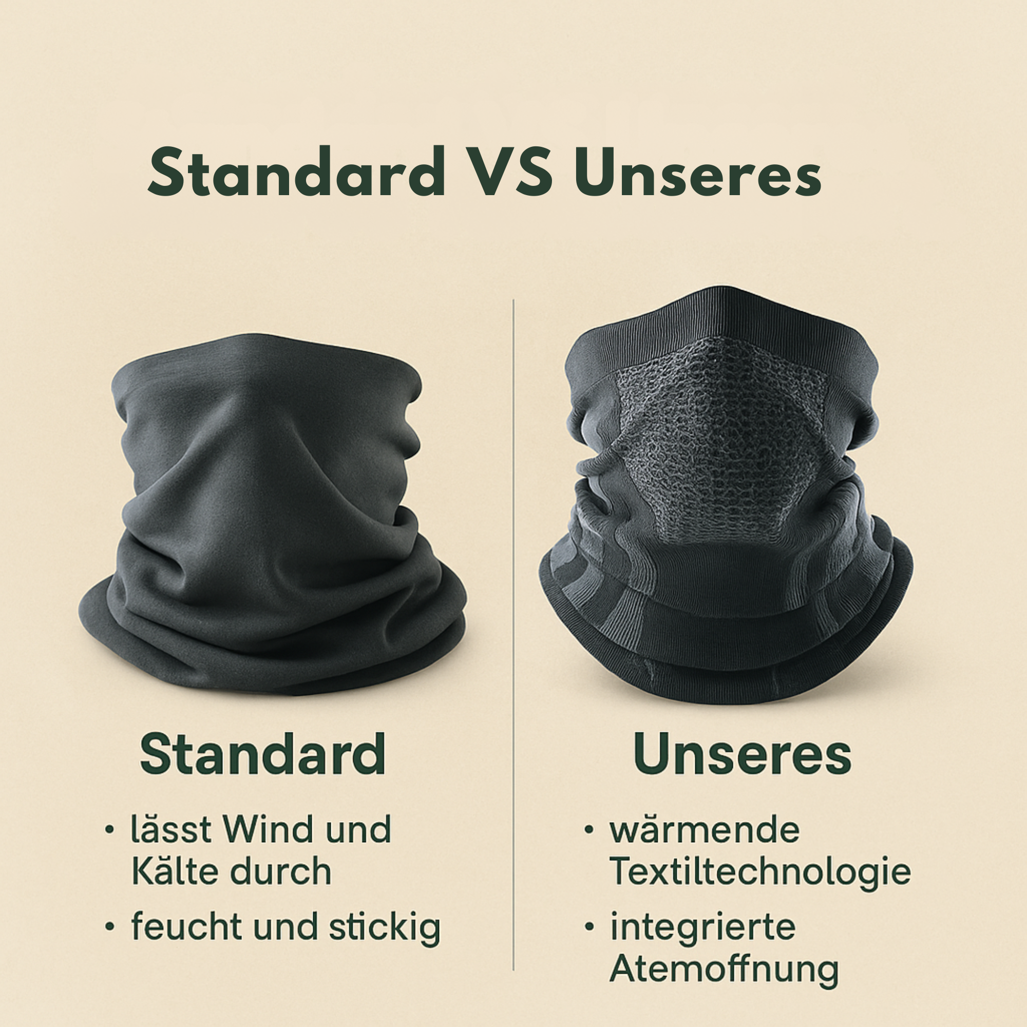 AlpinGuard – Multifunktionstuch Kälteschutz | atmungsaktiv & dehnbar | Outdoor Sport & Winter Alltag