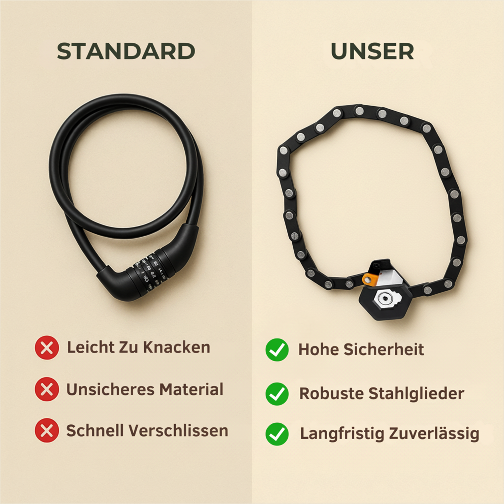 SteelShield – Faltschloss Fahrrad Sicherheit | gehärteter Stahl rostfrei | Pendler & Stadtfahrradfahrer