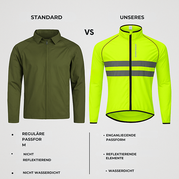 AlpenDry – Regenjacke atmungsaktiv | ultraleicht winddicht reflektierend | Wandern & Radfahren