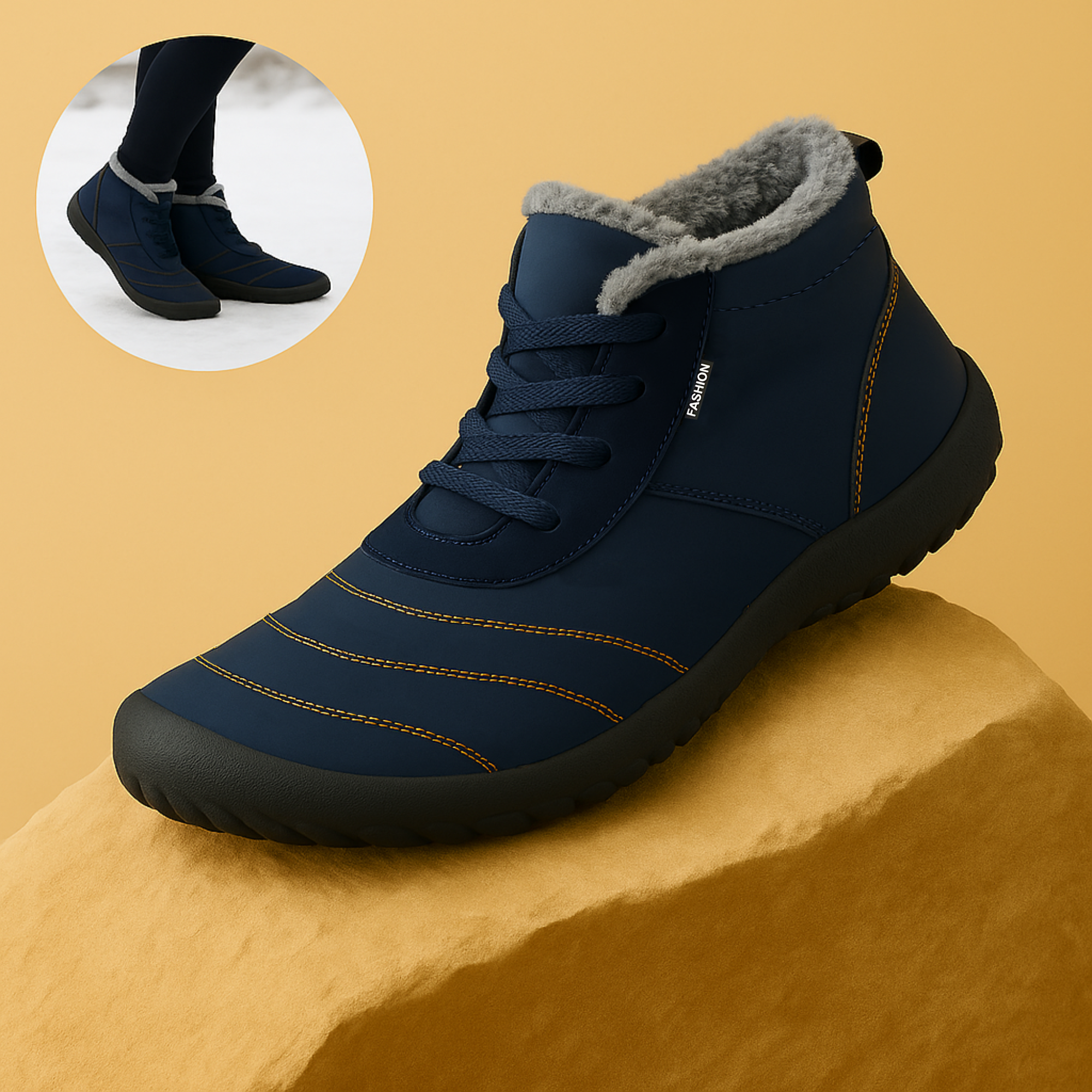WarmFit – Barfuß Winterschuhe | wasserfest fleece-gefüttert | rutschfest & breite Zehenbox | gesunde Haltung im Winter