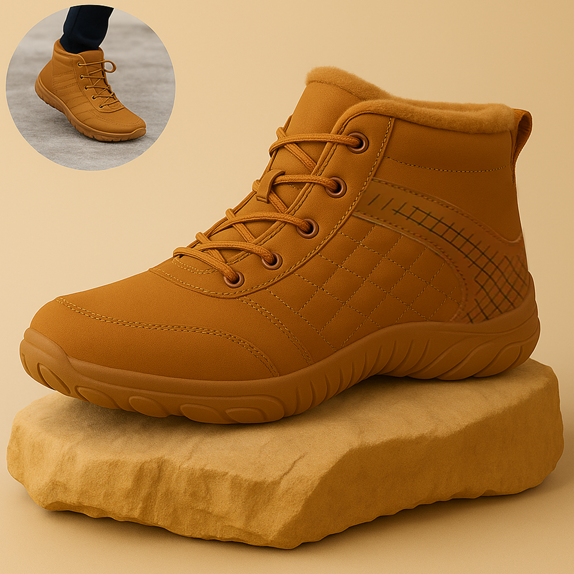 FrostStep – Winter‑Barfußschuh | rutschfest & warm gefüttert | orthopädisch für kalte Füße