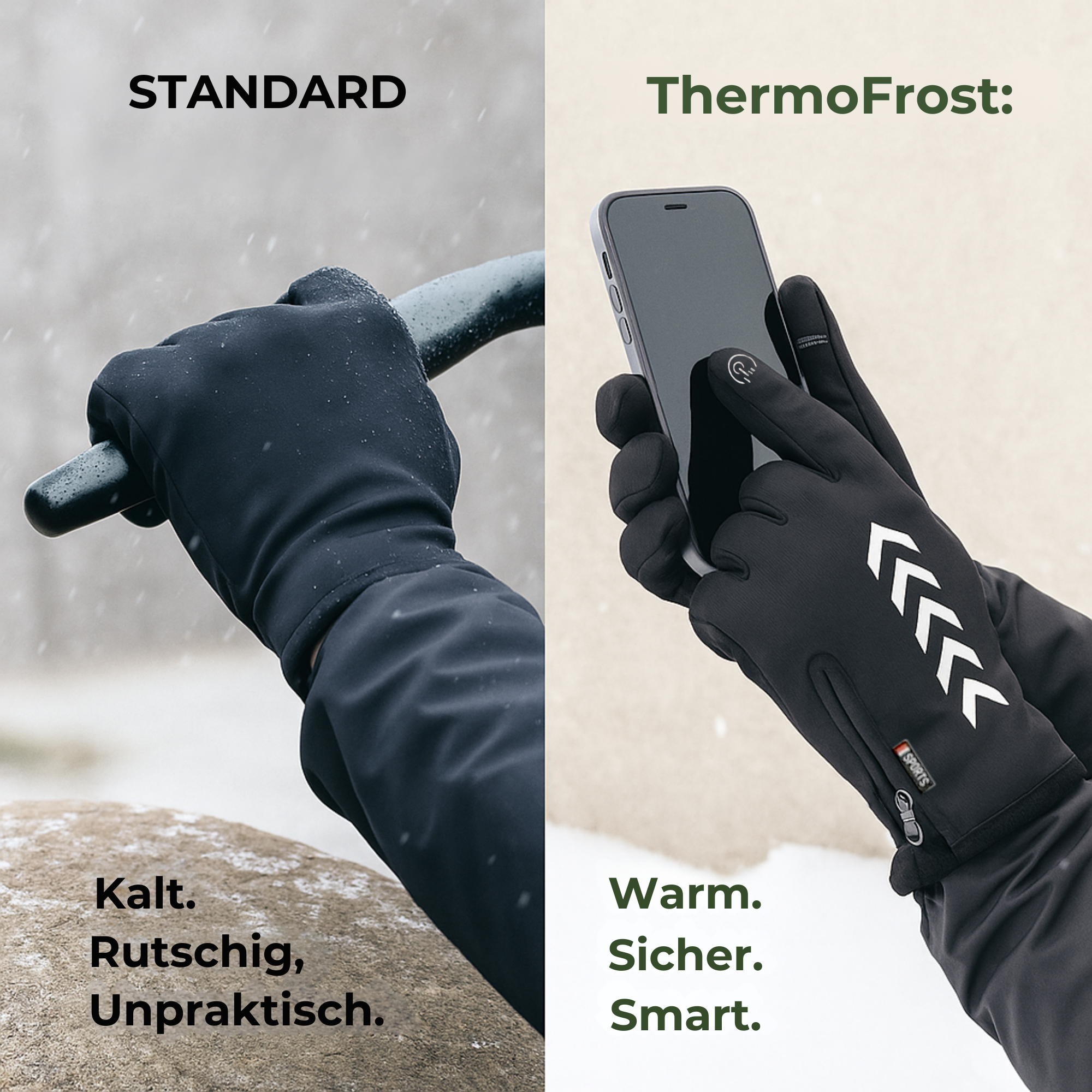 FrostGuard – Thermo-Handschuhe wasserdicht | Touchscreen-fähig rutschfest | Für Winter, Outdoor & Alltag