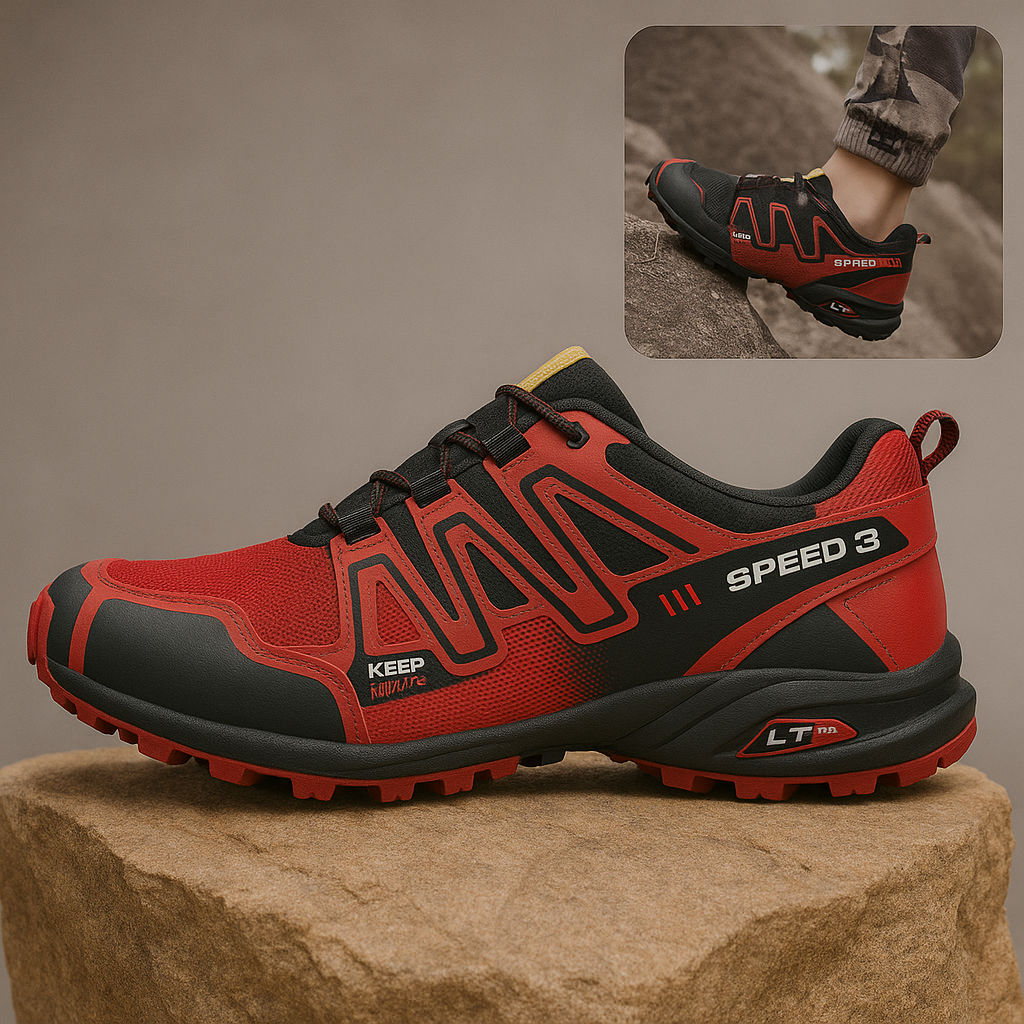 KRONOX – Schmerzlindernder Wanderschuh Herren | Ergonomisch & Federleicht – Rutschfest & Atmungsaktiv | Für Alltag & Outdoor Abenteuer