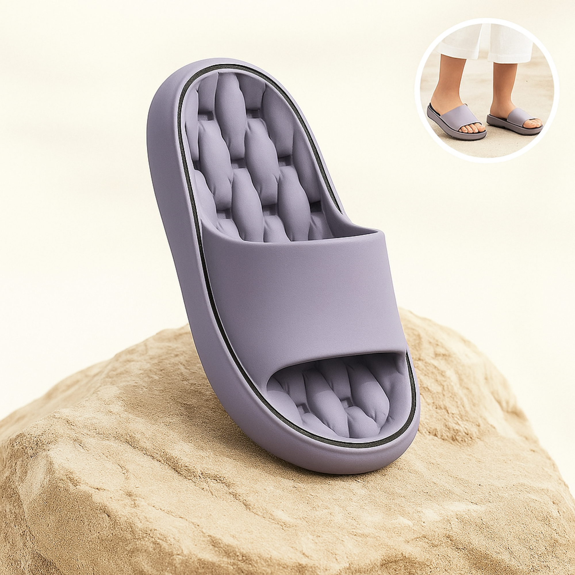 Trittfrei – orthopädische Hausschuhe | rutschfeste EVA-Dämpfung 4,5 cm – gegen Fußschmerzen & Plantarfasziitis