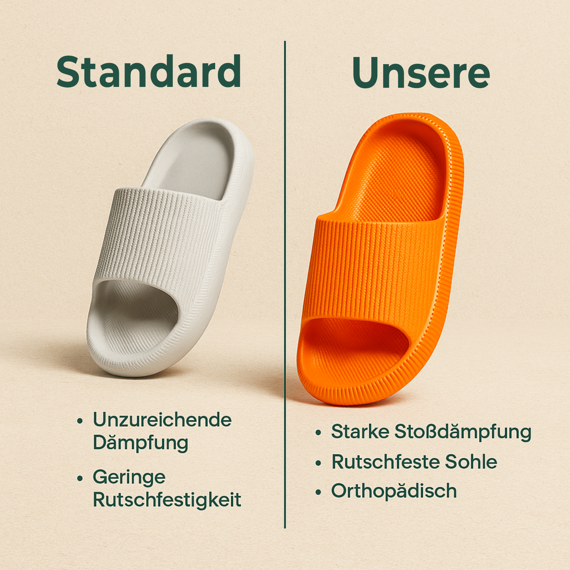 WohlTritt – Orthopädische Hausschuhe Damen & Herren | Schmerzfrei & Stoßdämpfend | Rutschfest für Alltag & Zuhause