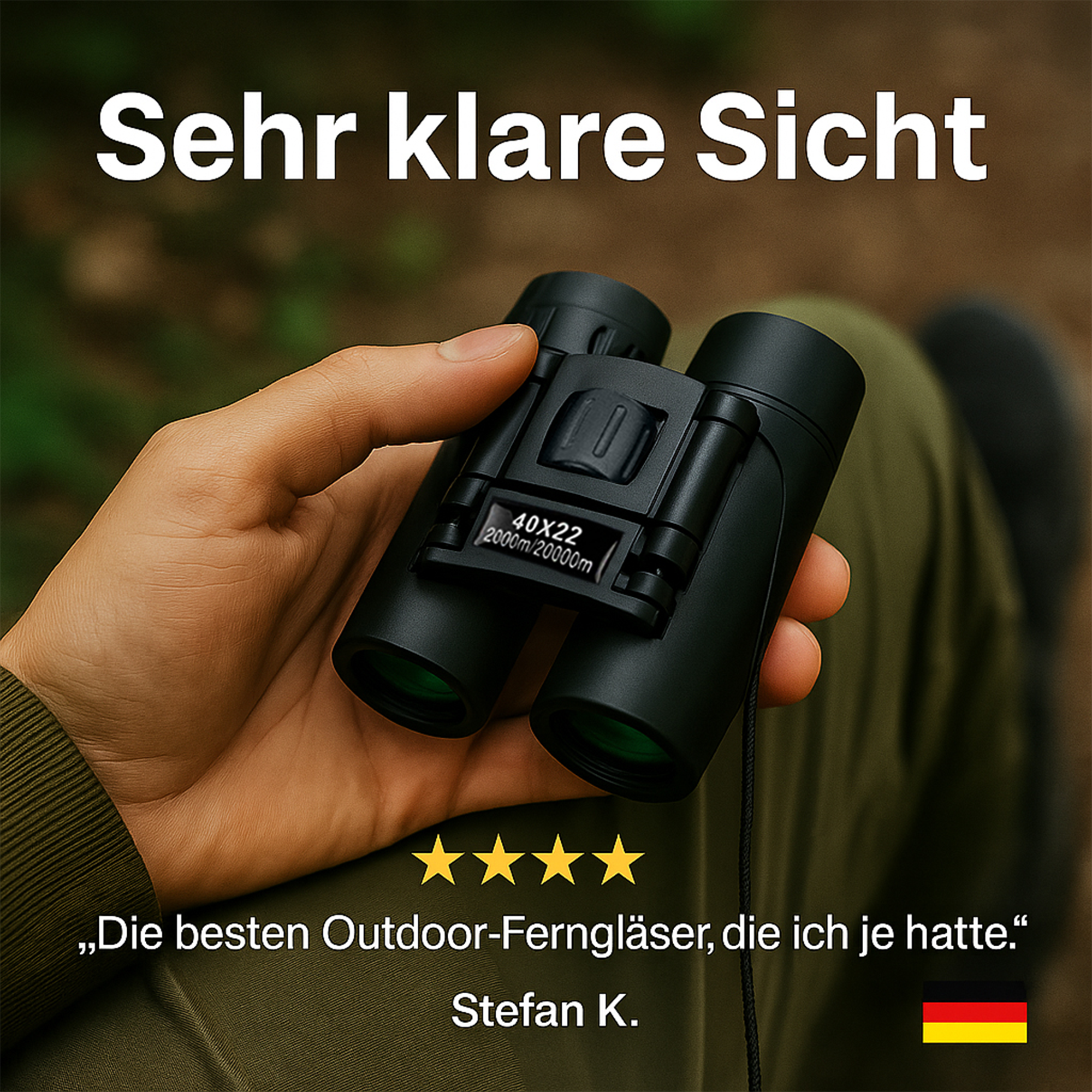 Falkenglas – Fernglas Vogelbeobachtung | HD-Optik Rutschfestes Design | Wasserdicht & Leicht für Outdoor-Abenteuer