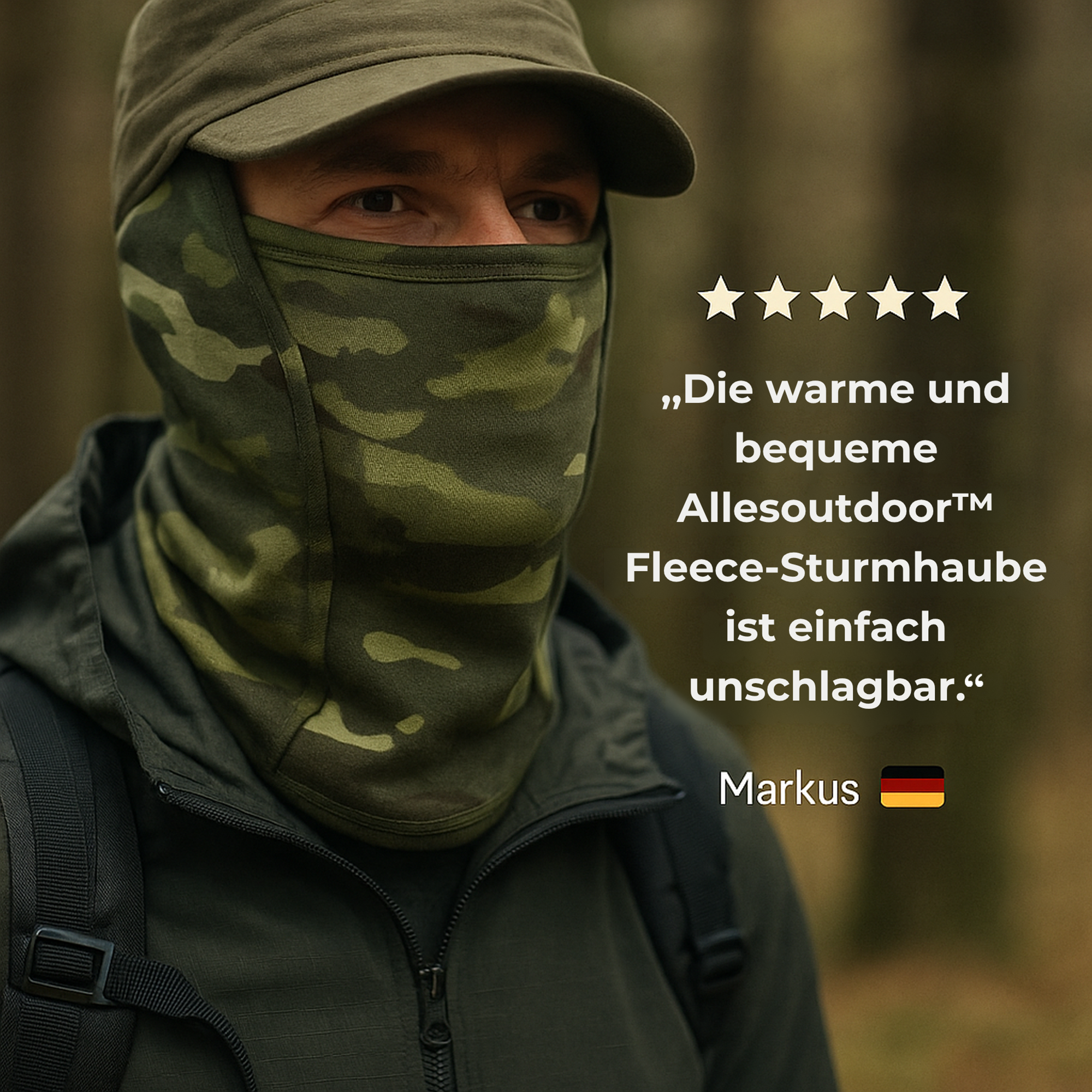 ArcticGuard – Fleece Sturmhaube | winddicht & atmungsaktiv | unisex Outdoor Kälteschutz
