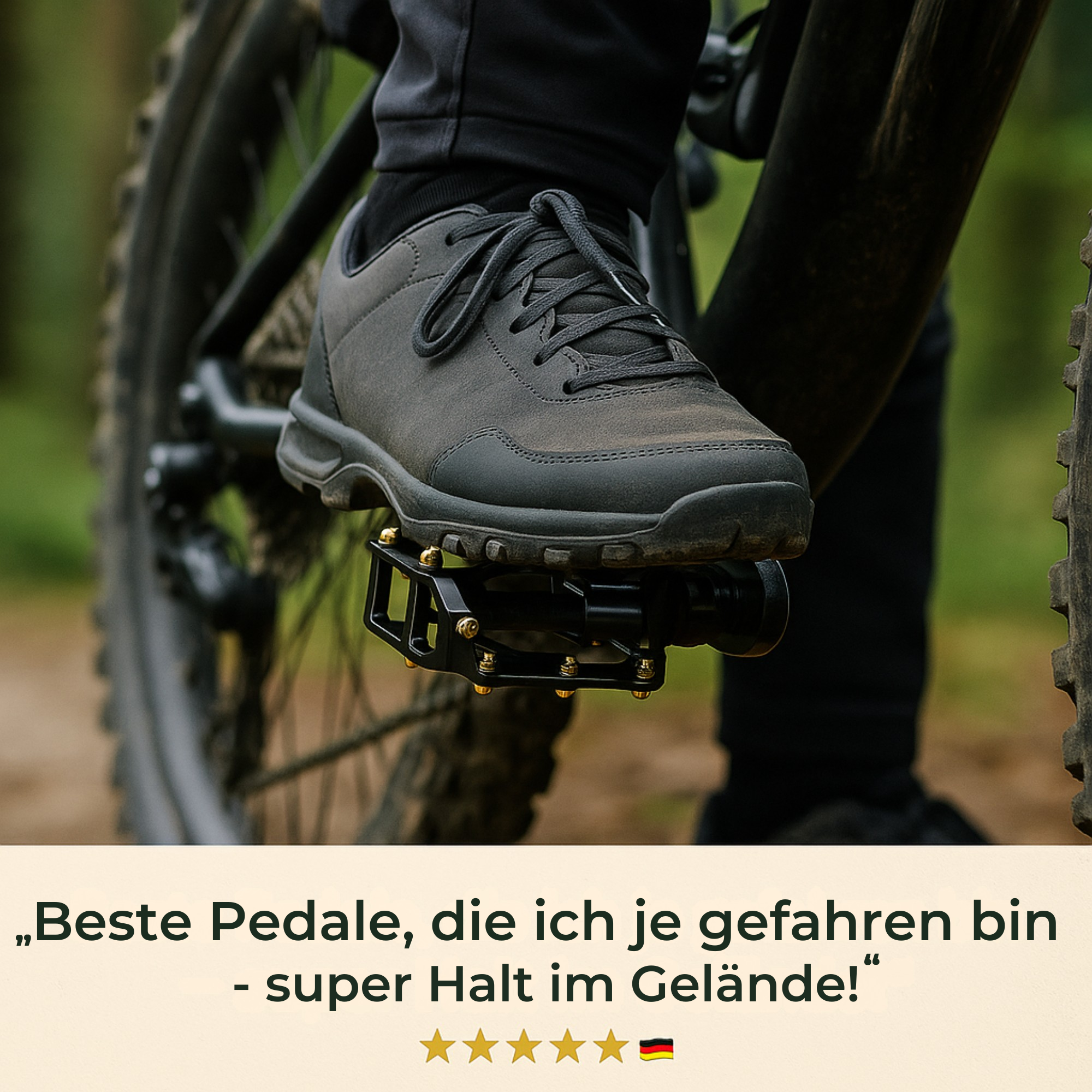 PedalGrip – Anti-Rutsch Fahrradpedale | Grip Oberfläche + Reflektoren | für City & Trekking