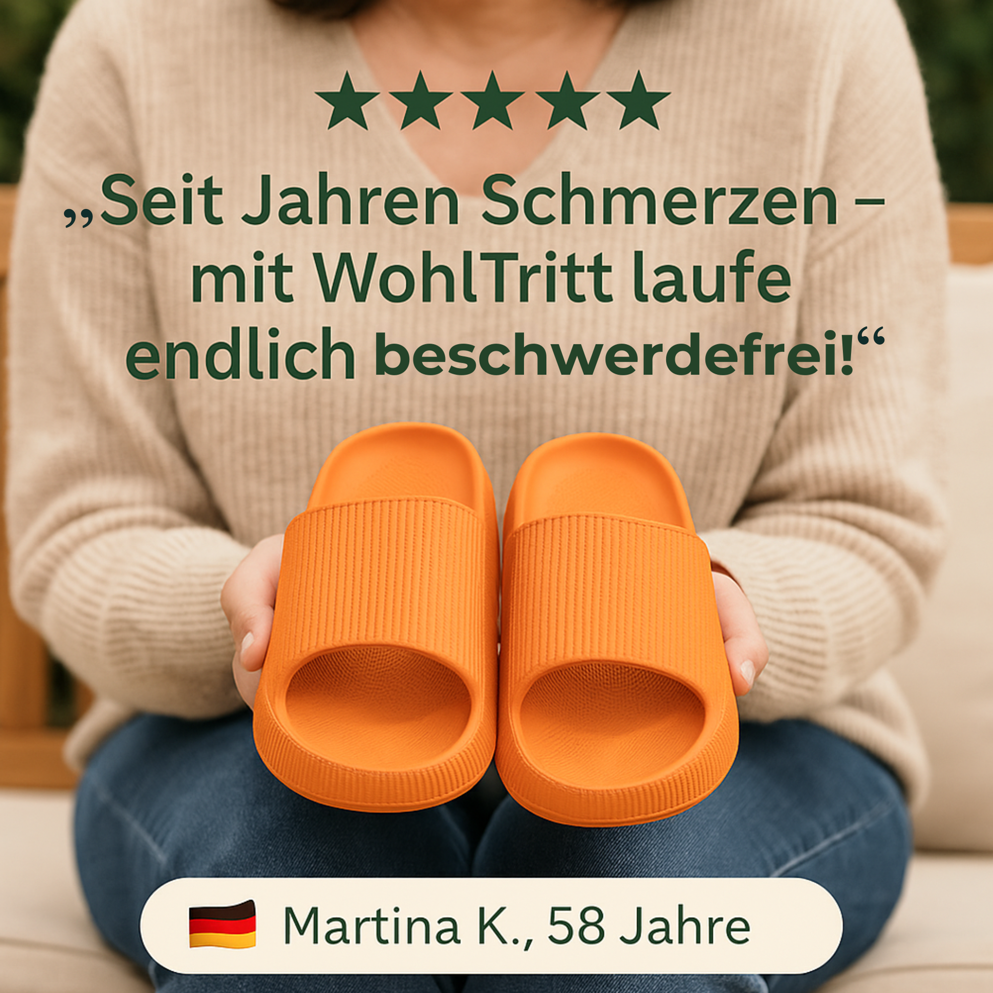 WohlTritt – Orthopädische Hausschuhe Damen & Herren | Schmerzfrei & Stoßdämpfend | Rutschfest für Alltag & Zuhause