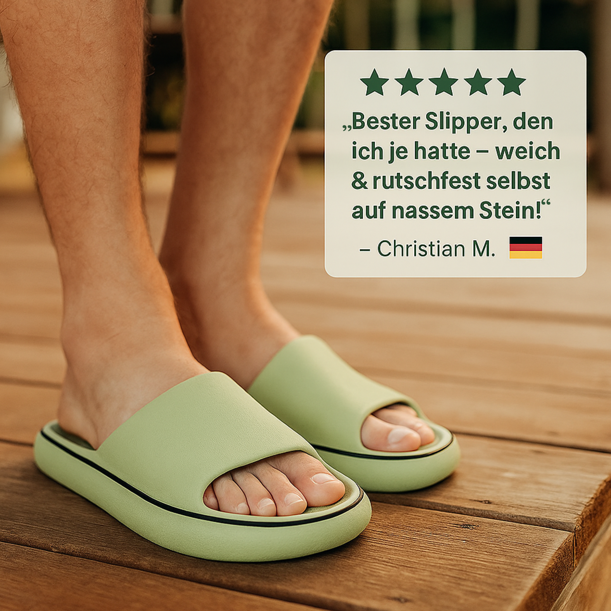 Trittfrei – orthopädische Hausschuhe | rutschfeste EVA-Dämpfung 4,5 cm – gegen Fußschmerzen & Plantarfasziitis