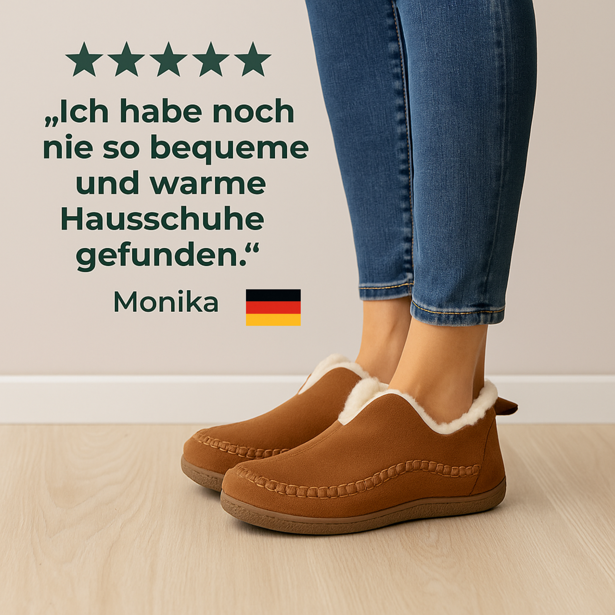 FlauschFit – Wärmeisolierte Komfort-Hausschuhe | Orthopädisch, atmungsaktiv & rutschfest | Für kalte Tage & Schmerzfüße