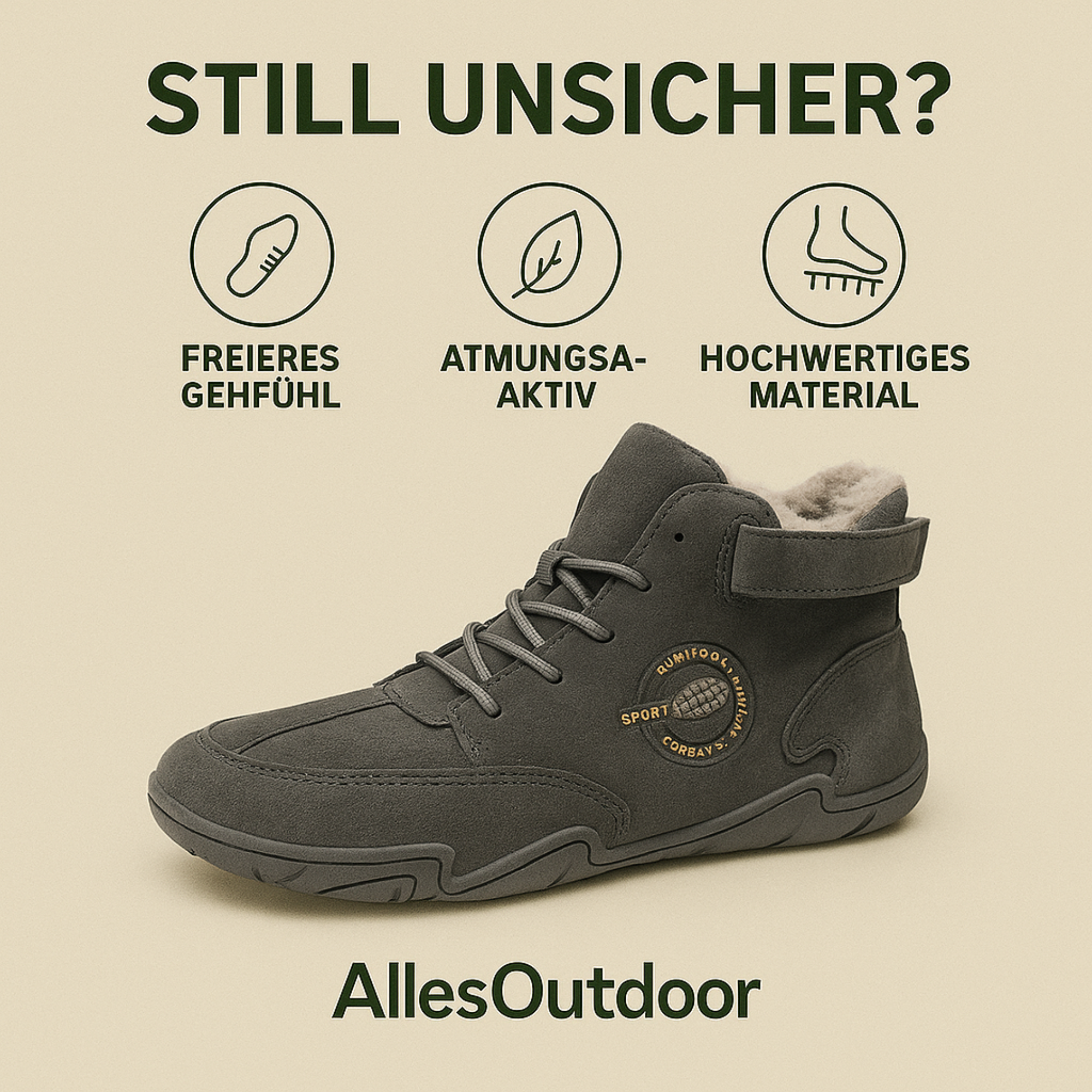 OrthoLyn – Barfußschuhe gegen Fußschmerzen | Atmungsaktiv & mit Dämpfung | Ideal bei Fersensporn & Alltag