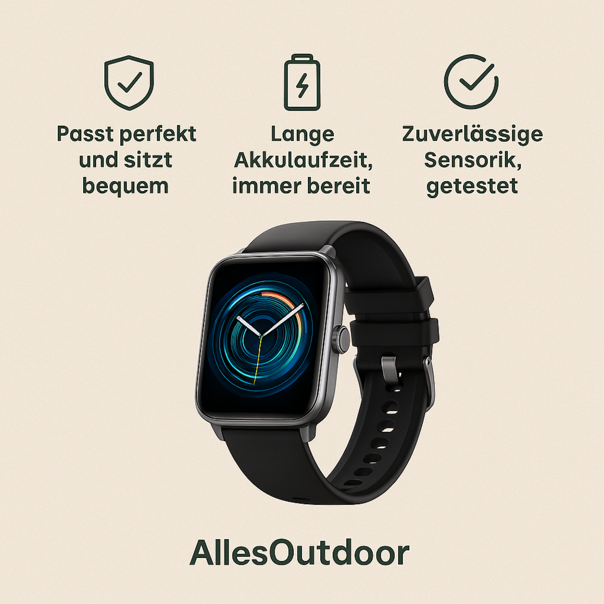 GlucoSense – Smartwatch mit Blutzuckermessung | Herzfrequenz & Schlaftracking | Für Diabetiker & Gesundheitsbewusste