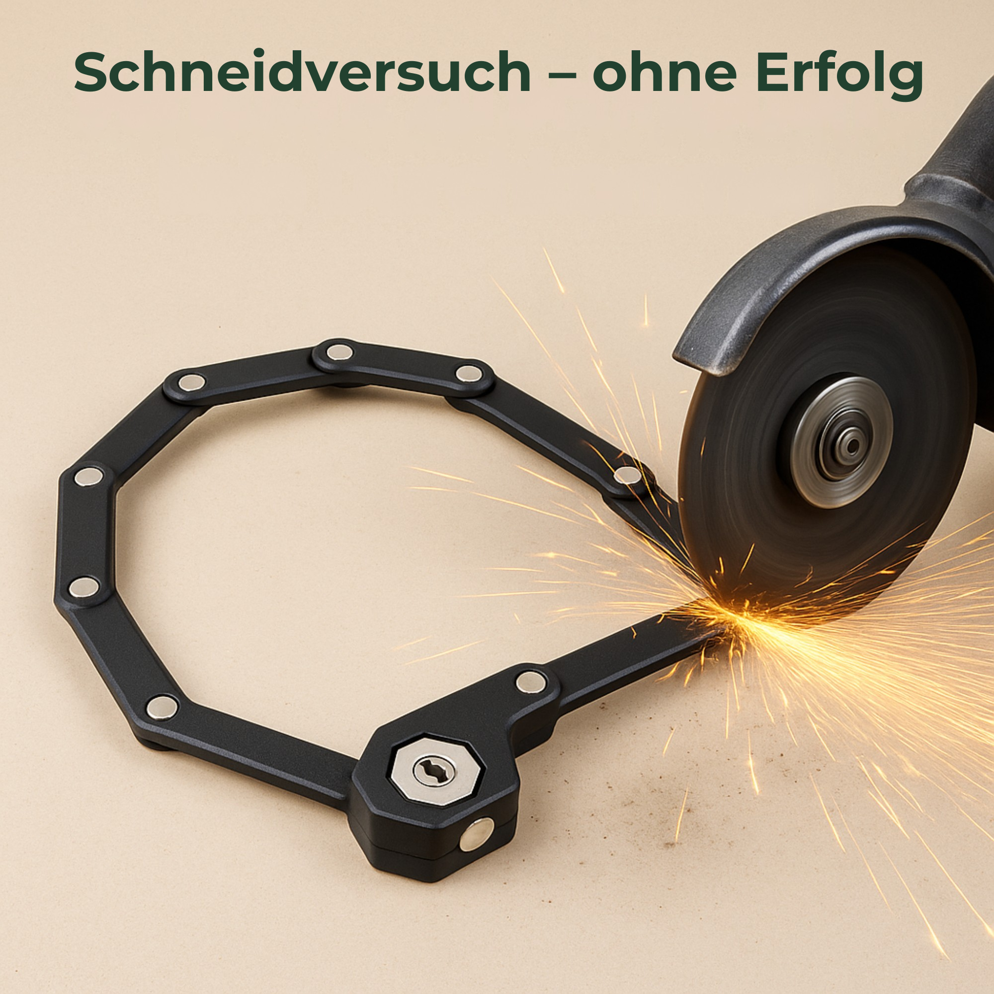 SteelShield – Faltschloss Fahrrad Sicherheit | gehärteter Stahl rostfrei | Pendler & Stadtfahrradfahrer