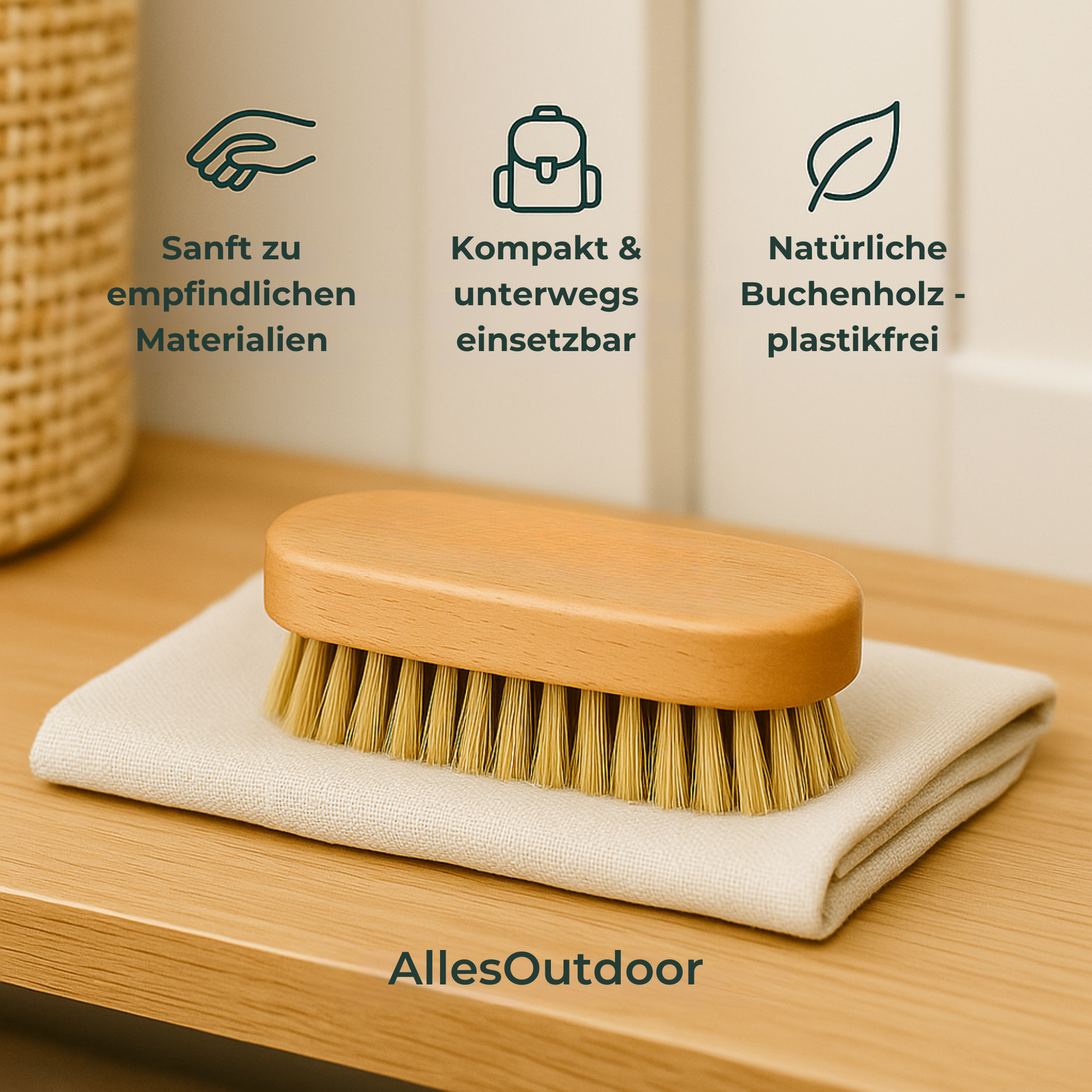 ShoeCare – Schuhbürste Barfußschuhe | Naturborsten Holz schonende Pflege | Reinigung für gesunde, langlebige Barfußschuhe