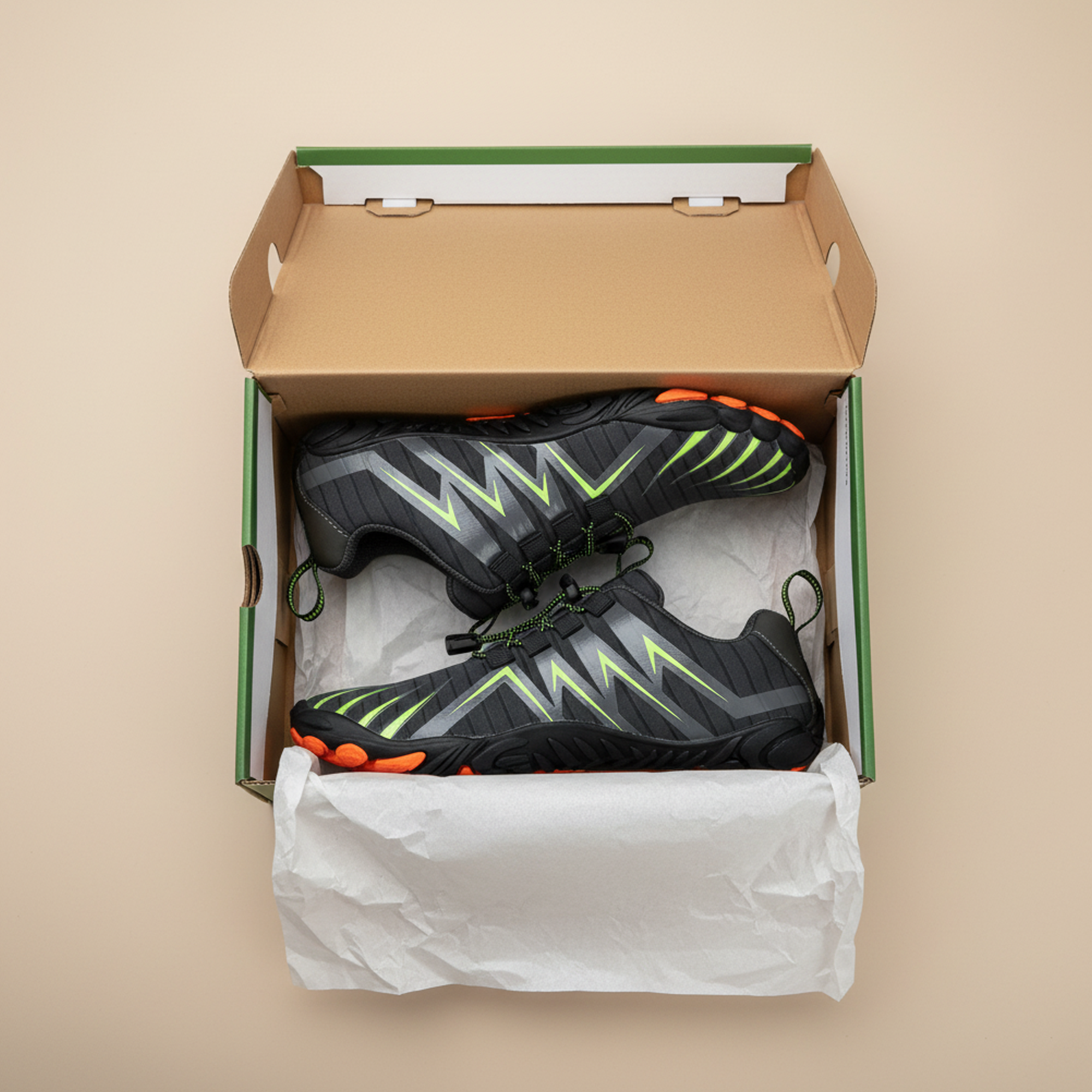 PrimeRun – Barfußschuhe Five-Finger Outdoor Laufschuhe | natürliche Fußmuskulatur stärken rutschfeste Sohle | Trail-Runner