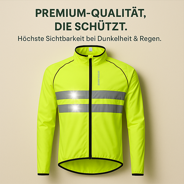 AlpenDry – Regenjacke atmungsaktiv | ultraleicht winddicht reflektierend | Wandern & Radfahren