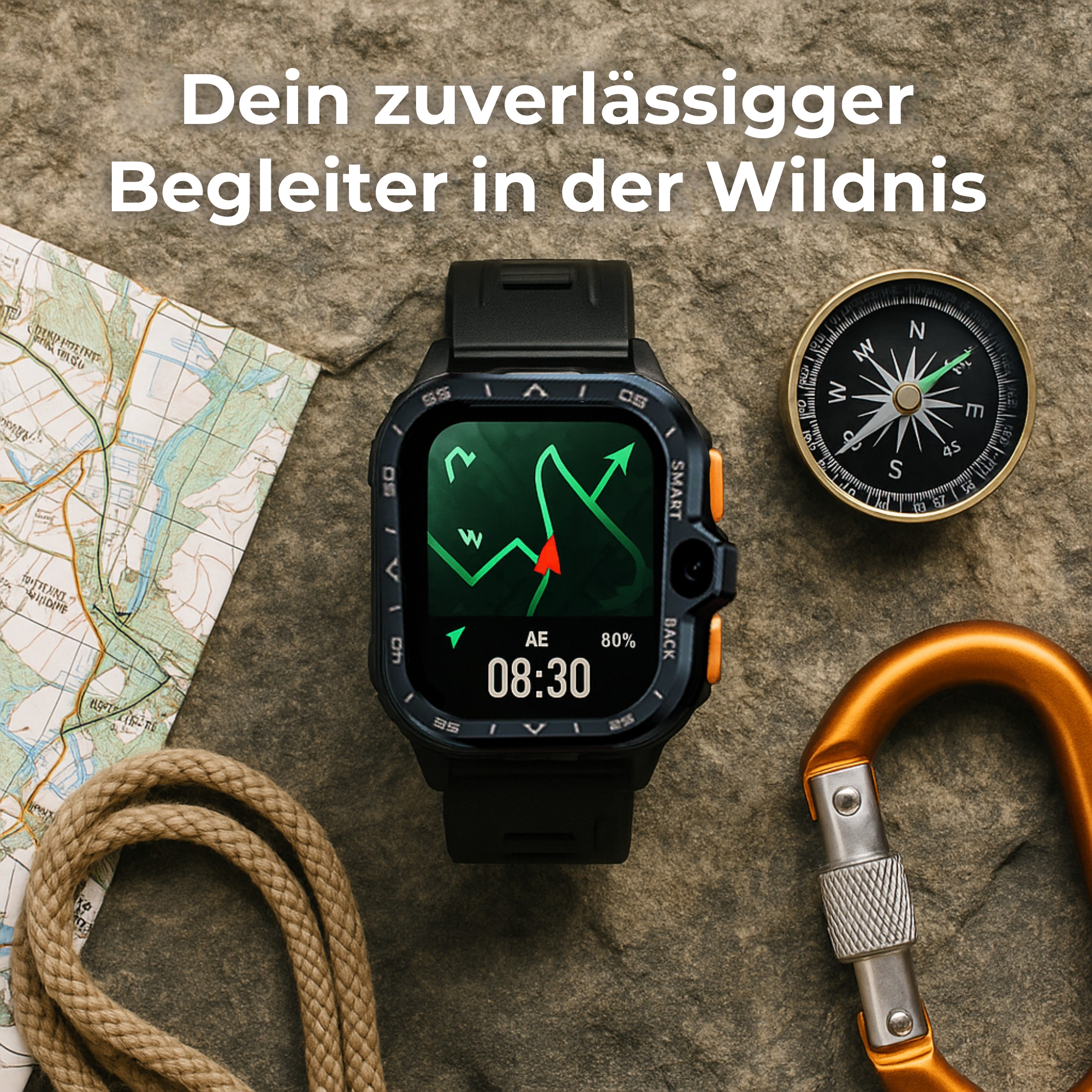 Vextro – SIM Smartwatch | Anruf & Video IP68 stoßfest | Outdoor Arbeit Herren