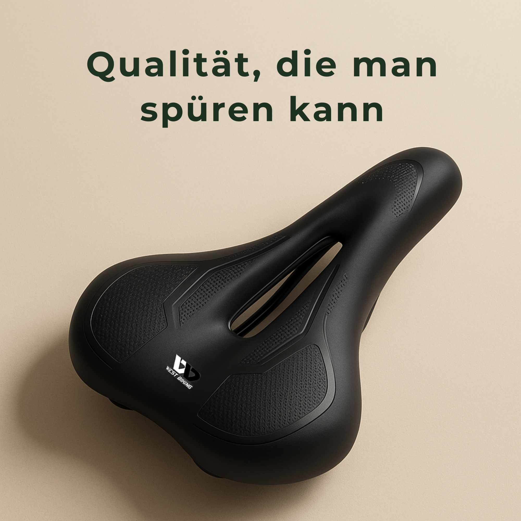 ErgoTrek – Fahrradsattel gegen Schmerzen | Ergonomisch & Stoßdämpfend | Rutschfestes Design für Damen & Herren bei langen Fahrten