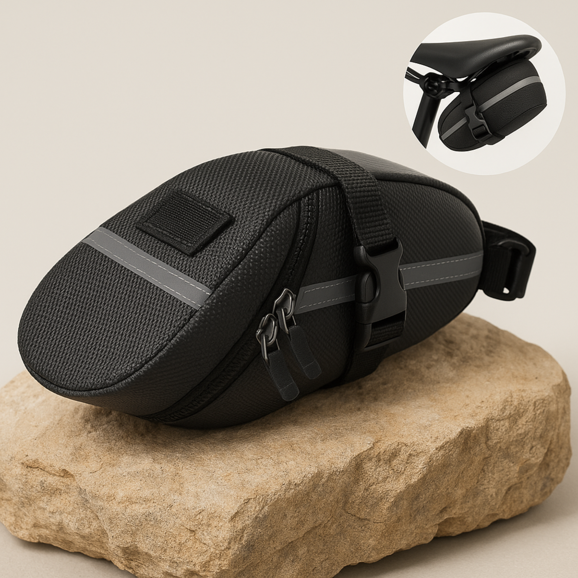 TrailMate – wasserdichte Satteltasche | robust PVC Material reflektierend | Fahrrad Werkzeug‑ & Pannentasche