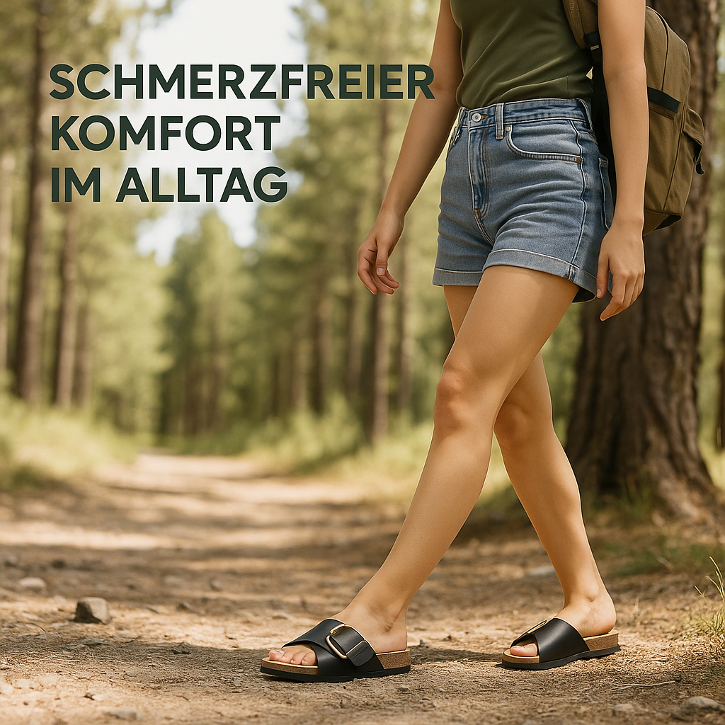 ComfoLyn – Orthopädische Damen-Sandalen | Schmerzlindernd bei Fersensporn & Plantarfasziitis | Rutschfest & Atmungsaktiv