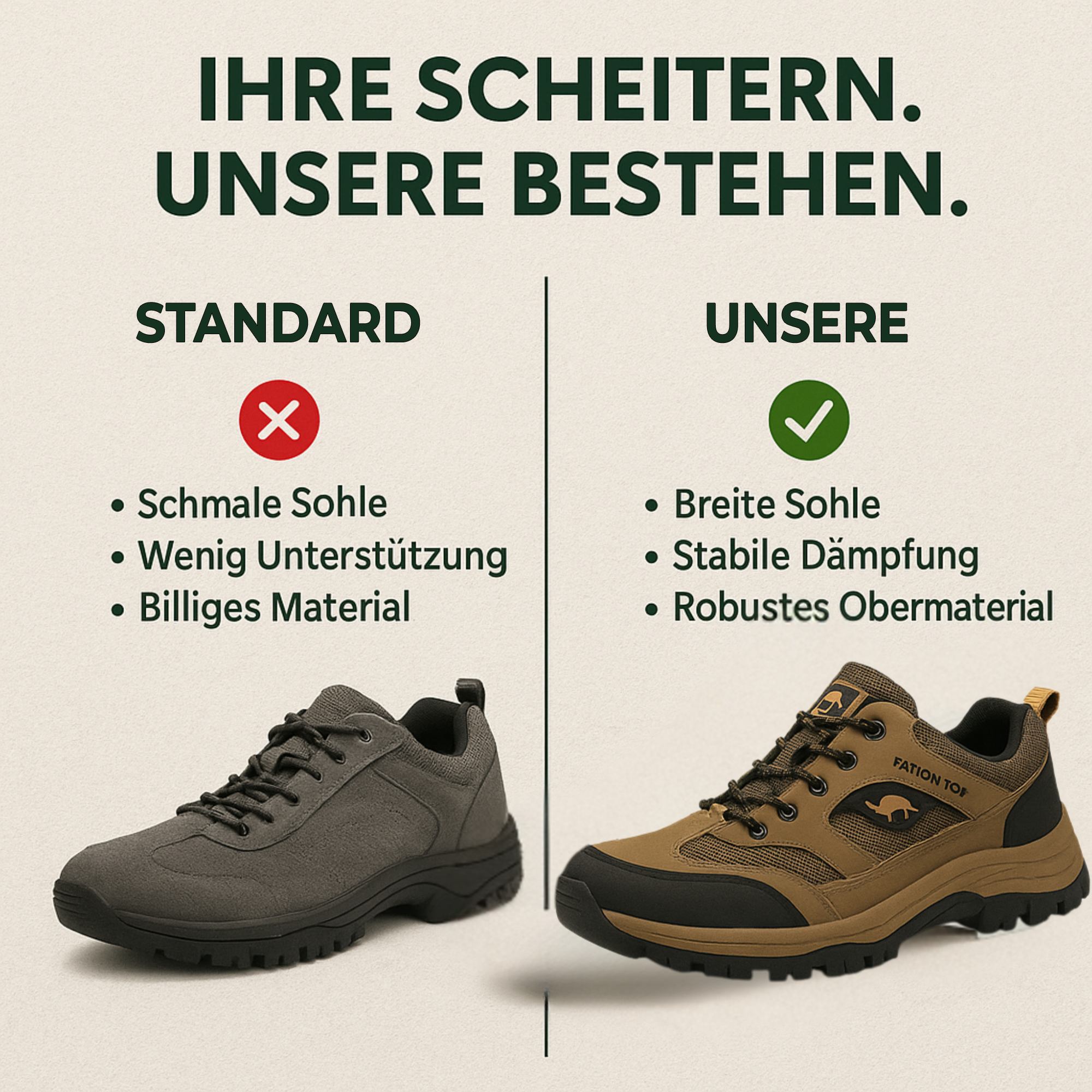 KomforTrek – Orthopädische Barfußschuhe | Schmerzfrei Gehen & Gesunde Haltung | Rutschfest & Atmungsaktiv | Für Alltag & Arbeit